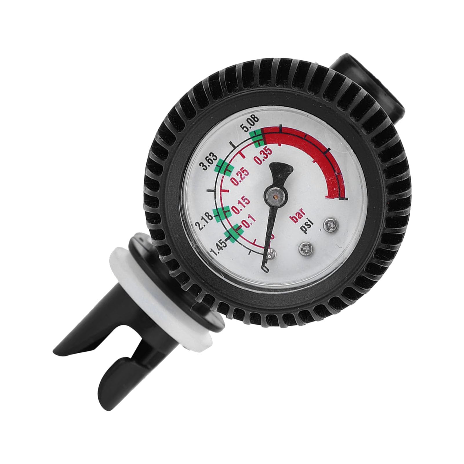 Cyrank Air Pressure Gauge for Inflatable Kayak & Boat - Accurate PSI Barometer for Surfboard, SUP, Pool Floats - Essential Measuring Tool for Water Sports & Outdoor Activities (Black)