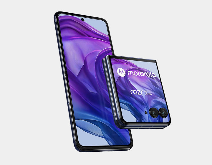 Motorola Razr 50 Ultra Unlocked Smartphone - 512GB ROM, 12GB RAM, Single SIM + eSIM, GSM Compatible, Stylish Blue | Perfect for Business Travelers & Tech Enthusiasts