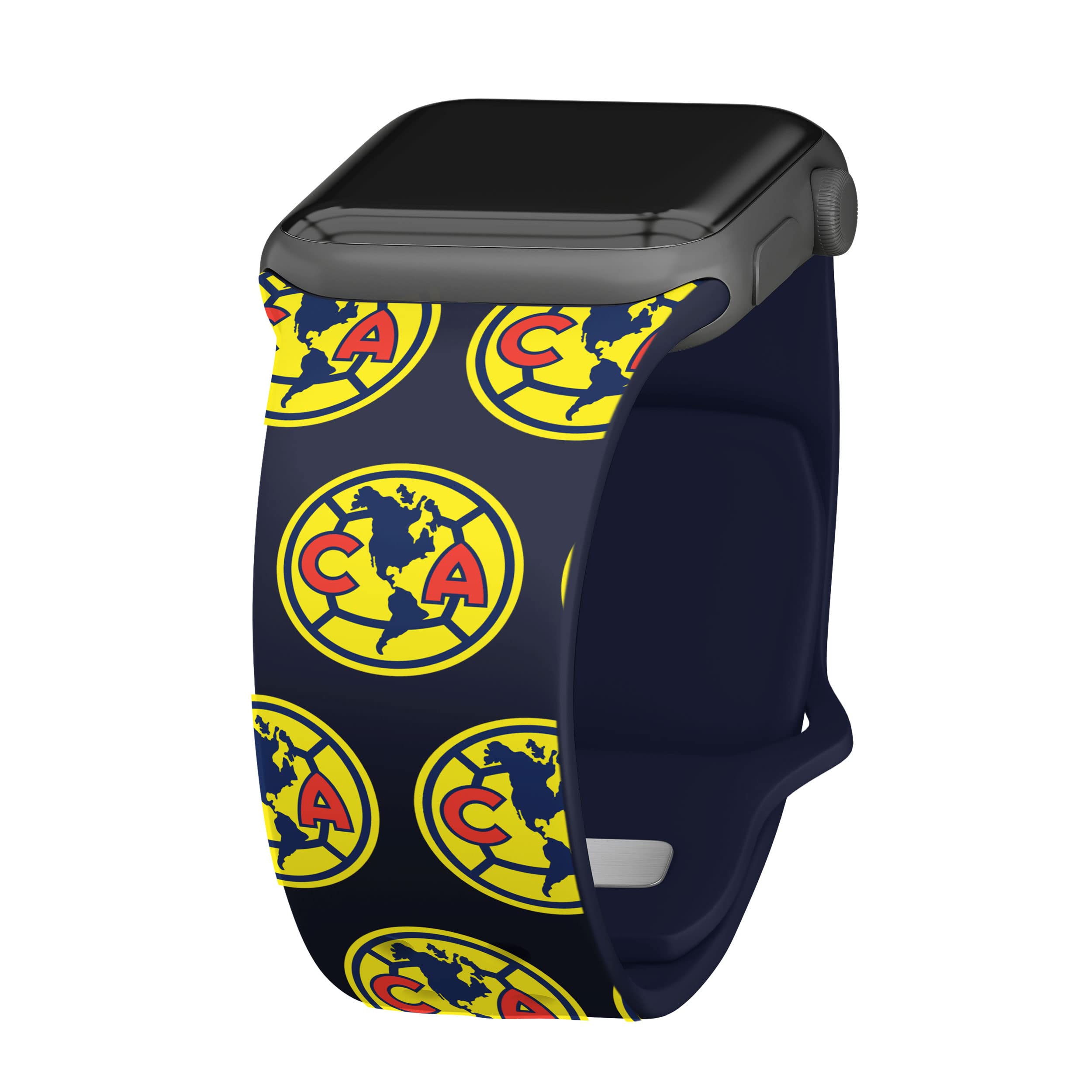 Premium Affinity Bands Club America HD Watch Band - Compatible with Apple Watch Series 9/8/7/SE/6/5/4/3 - Durable Silicone Sport Strap for Workout, Running & Everyday Wear
