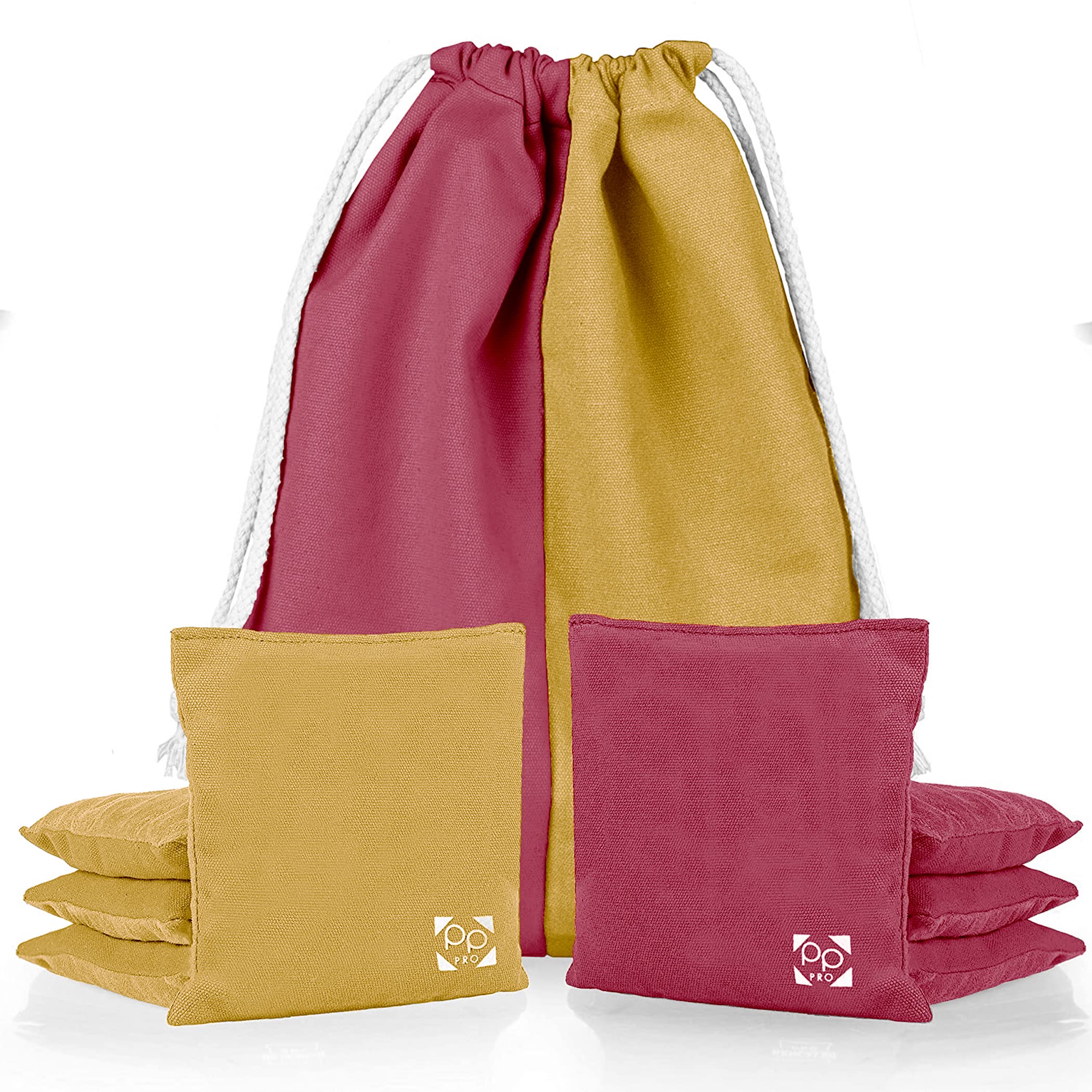 Play Platoon Professional Cornhole Bags - Set of 8 Regulation All-Weather Two-Sided Competition Bean Bags for Outdoor Lawn Games, Tailgating, and Backyard Parties