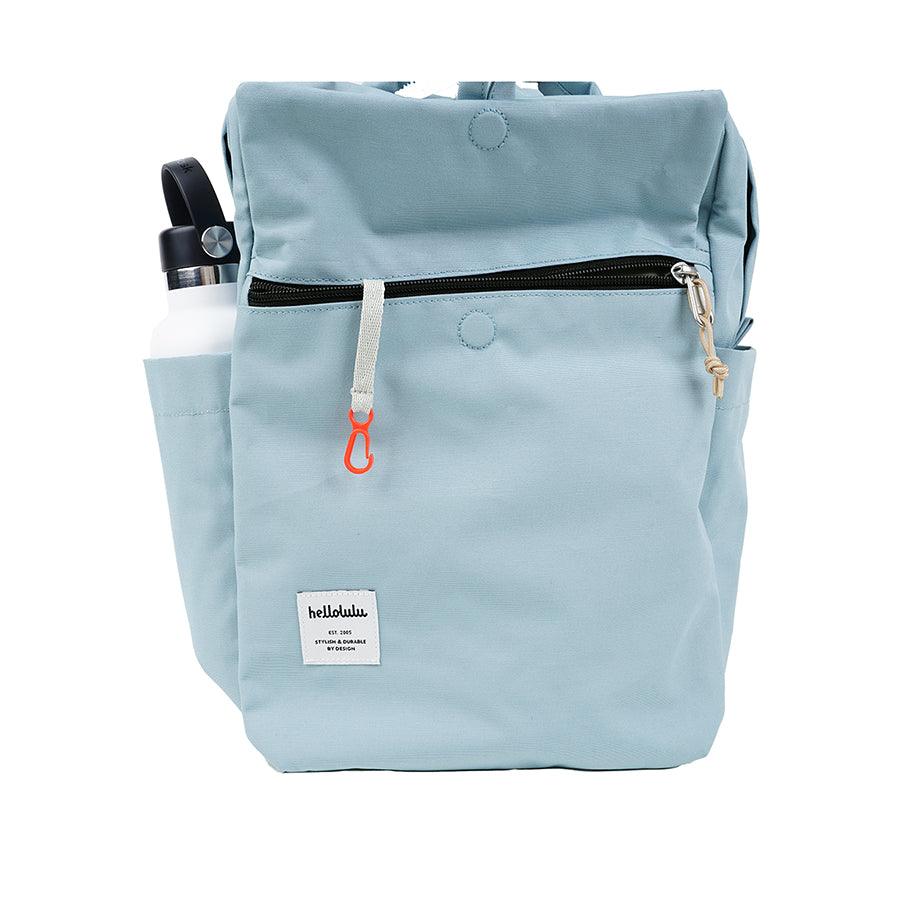 HELLOLULU Mini Carter All Day Backpack - Lightweight & Durable Daypack for Women, Tropical Blue - Perfect for Work, Travel & School