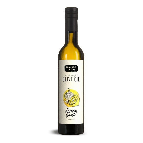 Premium Lemon Garlic Infused Extra Virgin Olive Oil - Cold Pressed, Organic, Rich Flavor for Cooking, Salads, Marinades & Dipping - Perfect for Mediterranean Dishes & Healthy Recipes