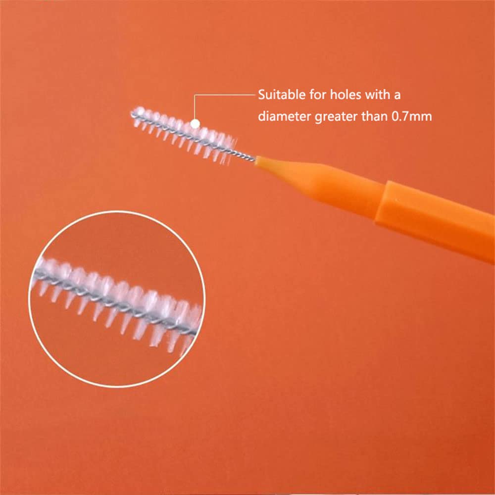 5-Pack Orange Shower Head Cleaning Brushes - Shower Nozzle & Hard-to-Reach Surface Cleaner for Bathroom Fixtures, Computer Keyboards, Phone Ports - Perfect for Deep Cleaning Grime & Dust in Tight Spaces
