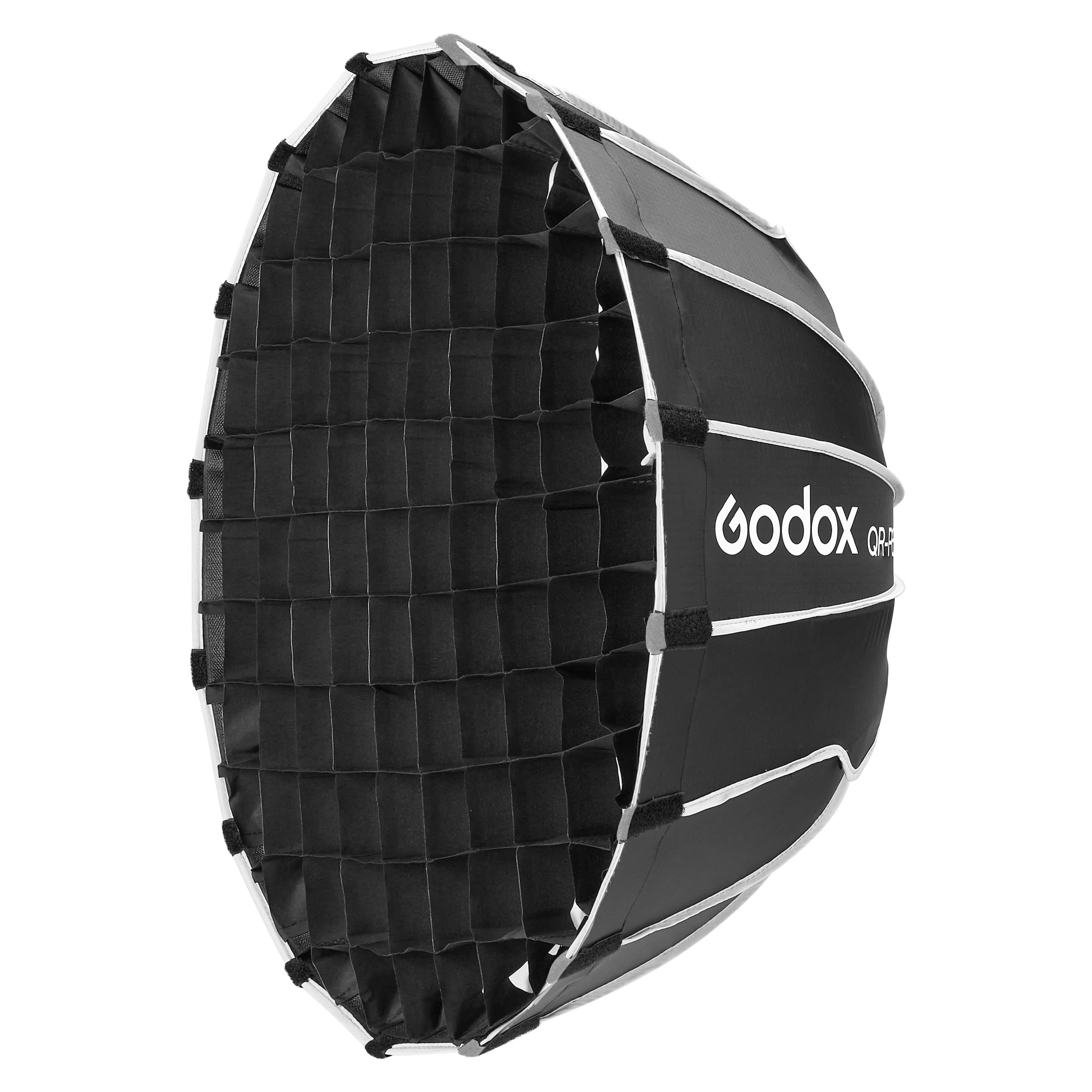 QR P60T Compact Quick Release Parabolic Softbox with Grid - Professional Photography Lighting for Studio, Portrait & Product Shoots