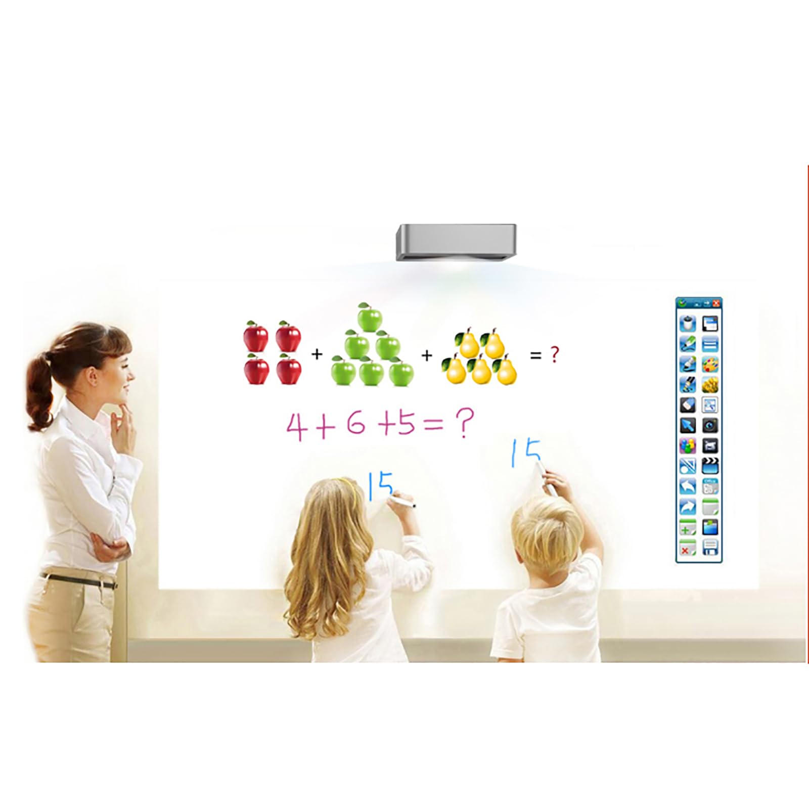 Interactive Whiteboard System with E-Pen - Digital Whiteboard for Home, Office & Classroom - Windows PC Compatible - Perfect for Online Teaching, Business Presentations & Remote Collaboration