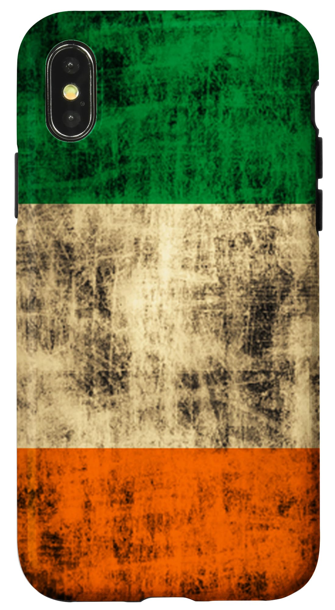 Vintage Grunge Ireland Flag iPhone X/XS Case - Irish St. Patrick's Day Protective Phone Cover for Travel, Parties & Celtic Pride