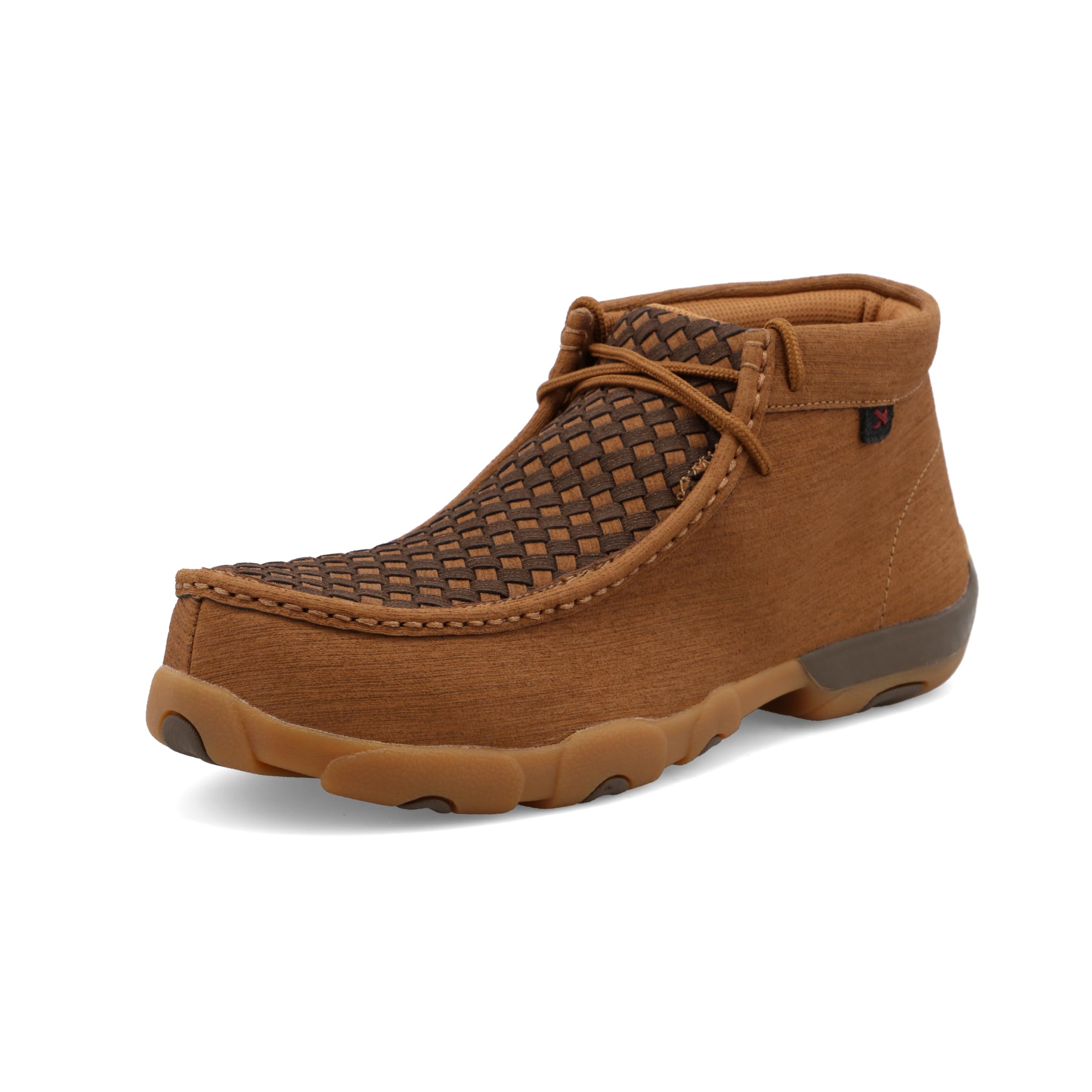 Twisted X Men's Work Chukka Driving Moc Shoes - Moc Toe Nano Toe with CellSole Technology - Clay & Cocoa Color - Size 10 M - Comfortable Work Boots for Construction, Driving & Casual Wear