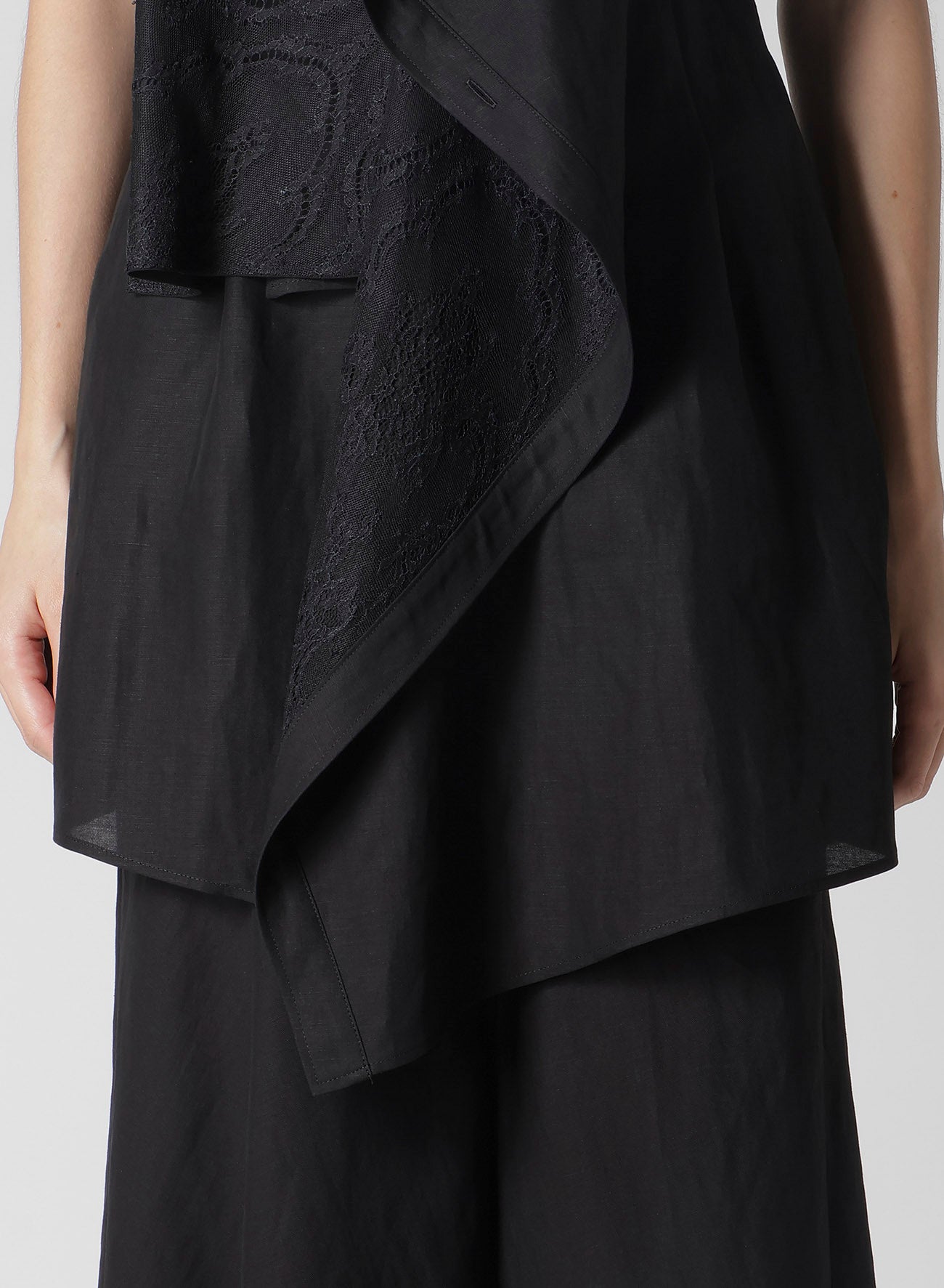 Stylish C/Li Gabardine Draped Long Vest for Women - Elegant Layering Piece for Office, Casual Outfits & Evening Wear