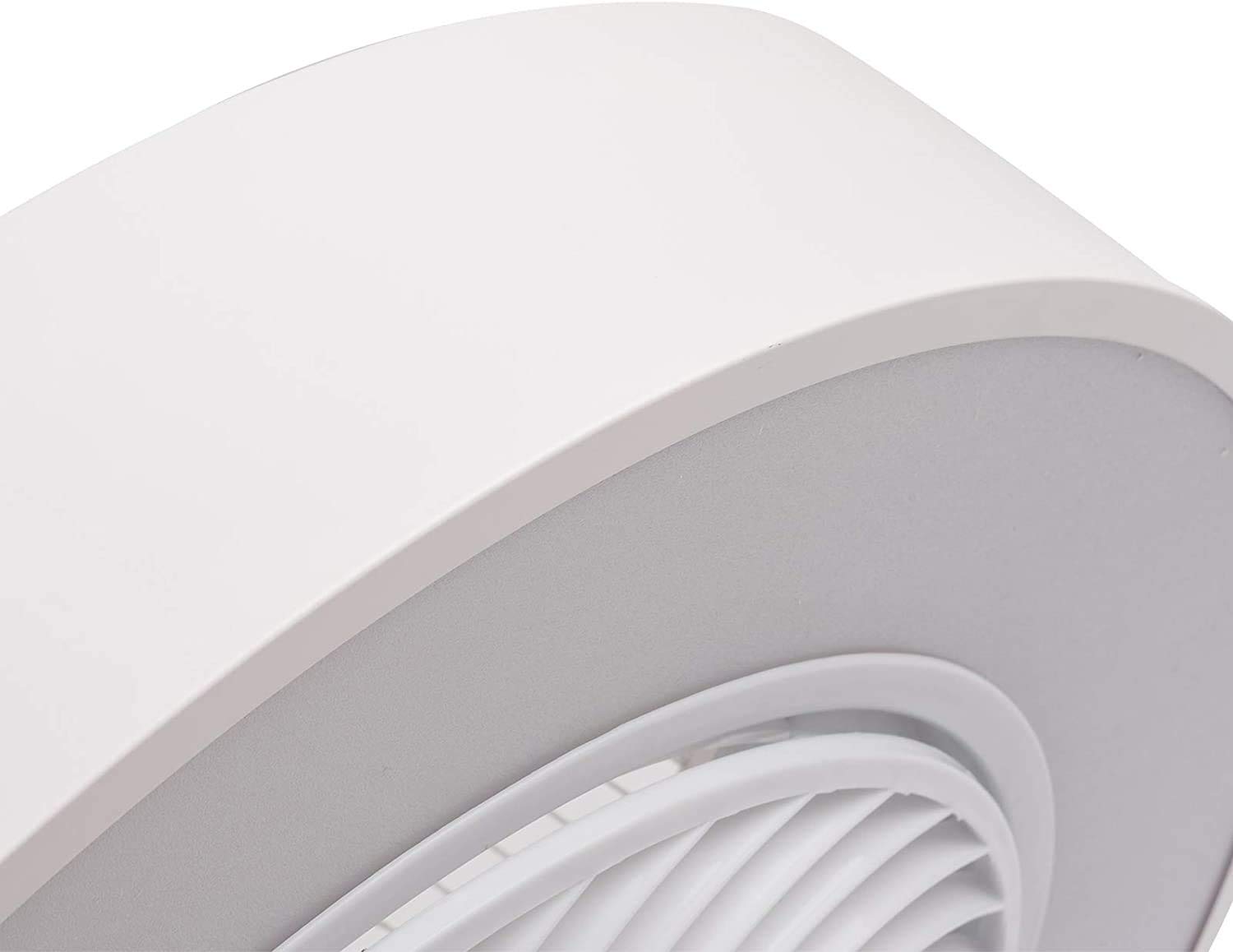 Modern 22-inch White Macaron Flush Mount Ceiling Fan with Remote Control - LED 3-Color Lighting, 4 ABS Blades, Ultra Quiet Motor - Perfect for Indoor Kitchen, Bathroom, Bedroom & Living Room Spaces