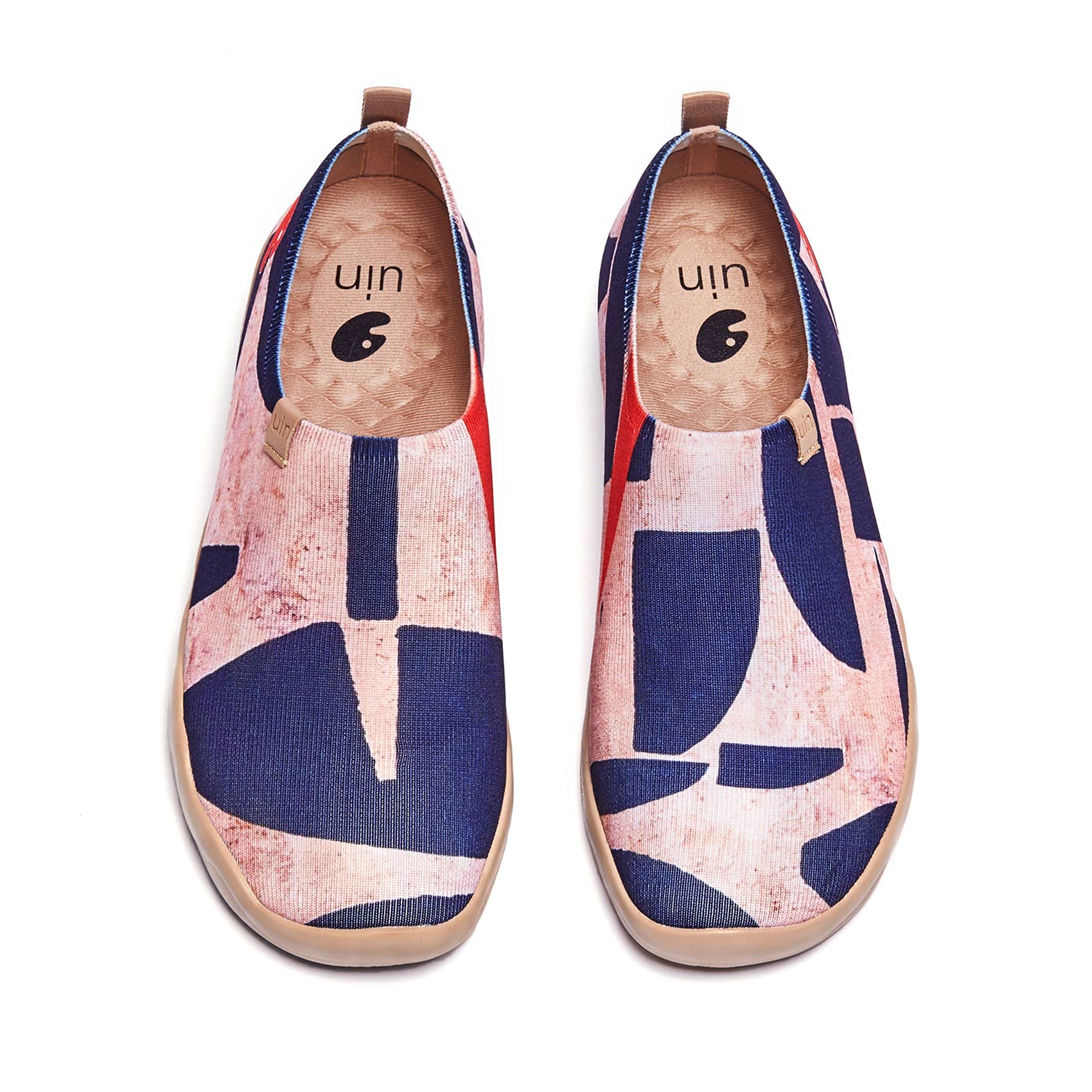 UIN Men's Loafers - Painted Canvas Slip-On Walking Shoes | Lightweight Comfortable Casual Sneakers for Travel & Everyday Wear | Toledo Art Design Fashion Footwear