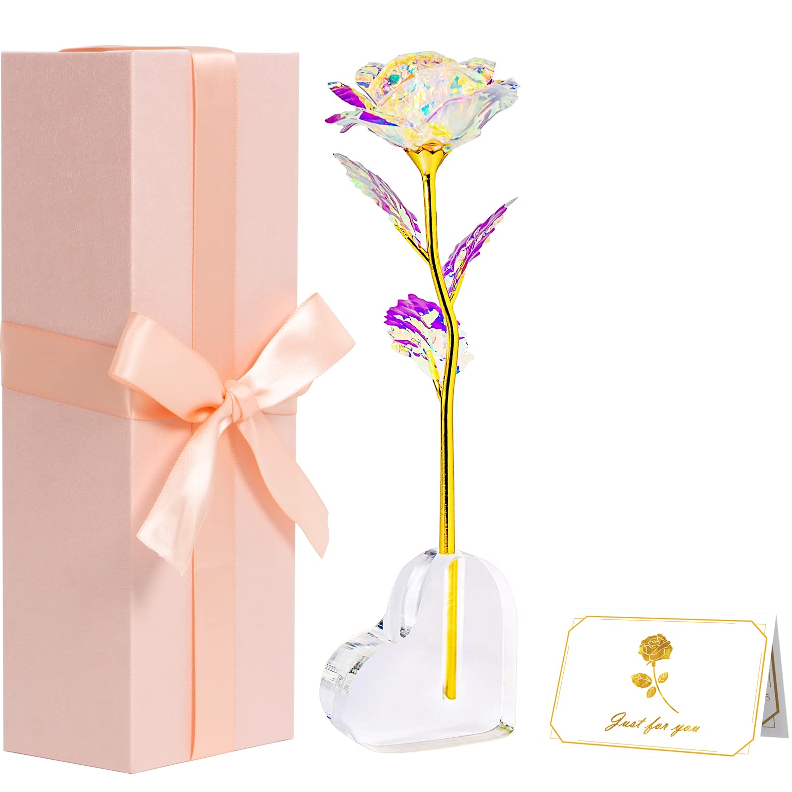 Tongtai Rose Flower Gift for Women - Elegant Floral Present with Love Base for Birthday, Wedding, Anniversary - Perfect Gift for Wife, Mom, Grandma - Ideal for Home Decor, Romantic Surprises & Special Occasions
