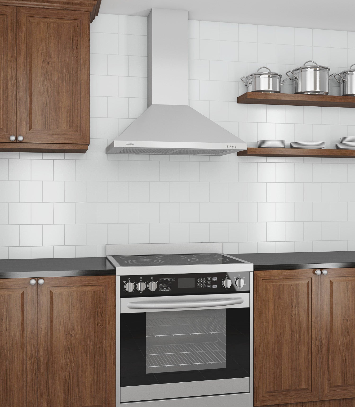 WPP530 Stainless Steel Pyramid Wall Mount Range Hood - Powerful 900 CFM Kitchen Ventilation for Smoke & Odor Removal - Perfect for Modern & Luxury Home Kitchens