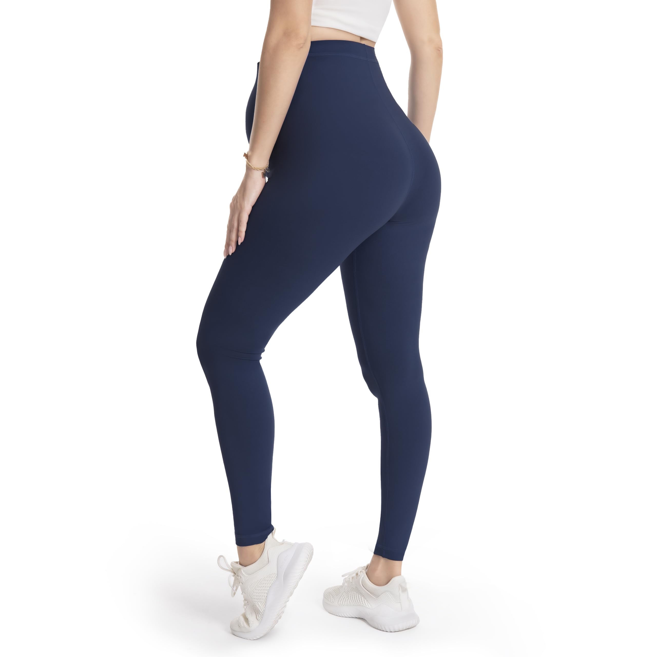 WELL&JUST Maternity Leggings Over The Belly - Ultra Soft Pregnancy Active Wear for Workout & Casual, High Waist Yoga Tights for Women - Perfect for Yoga, Gym, Running and Everyday Comfort