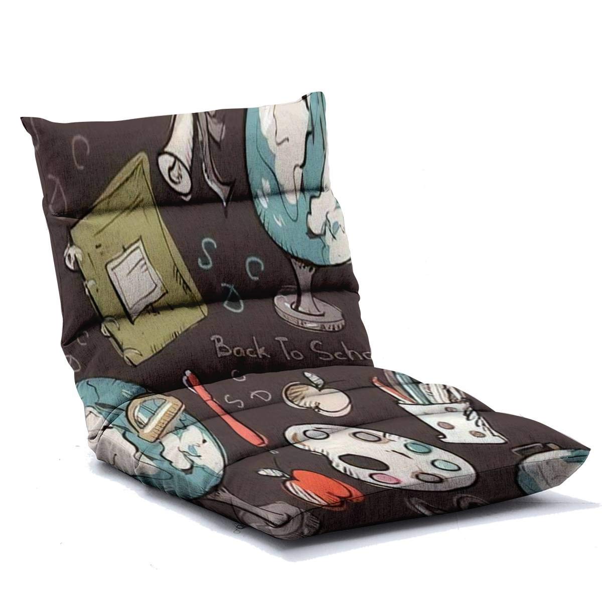 Adjustable Memory Foam Floor Lounger Chair - Ergonomic Folding Sofa for Home, Office & Gaming - Back Support for Reading, Watching TV & Relaxing - Perfect for Adults & Teens (Cartoon Pattern Design) - Great for Small Spaces, Dorm Rooms & Meditation Areas