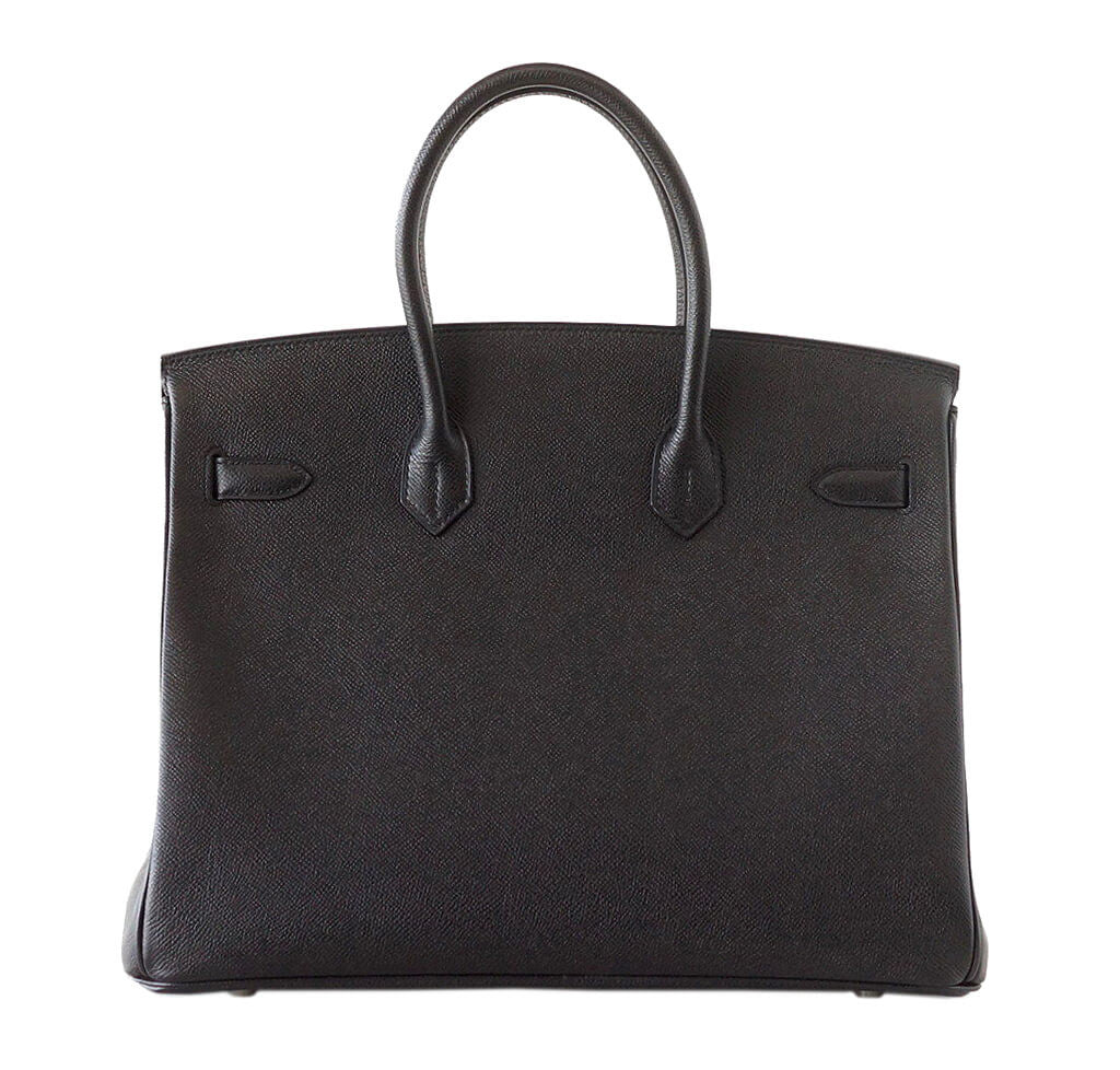 Authentic Hermès Birkin 35cm Black Epsom Leather Handbag with Palladium Hardware - Luxury Tote Bag for Women, Perfect for Work, Travel & Special Occasions