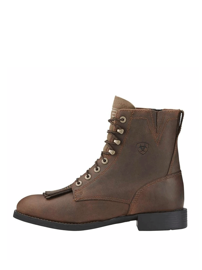 Ariat Women's Heritage Lacer II Western Boots - Distressed Brown Cowboy Boots for Riding, Country Fashion & Outdoor Activities