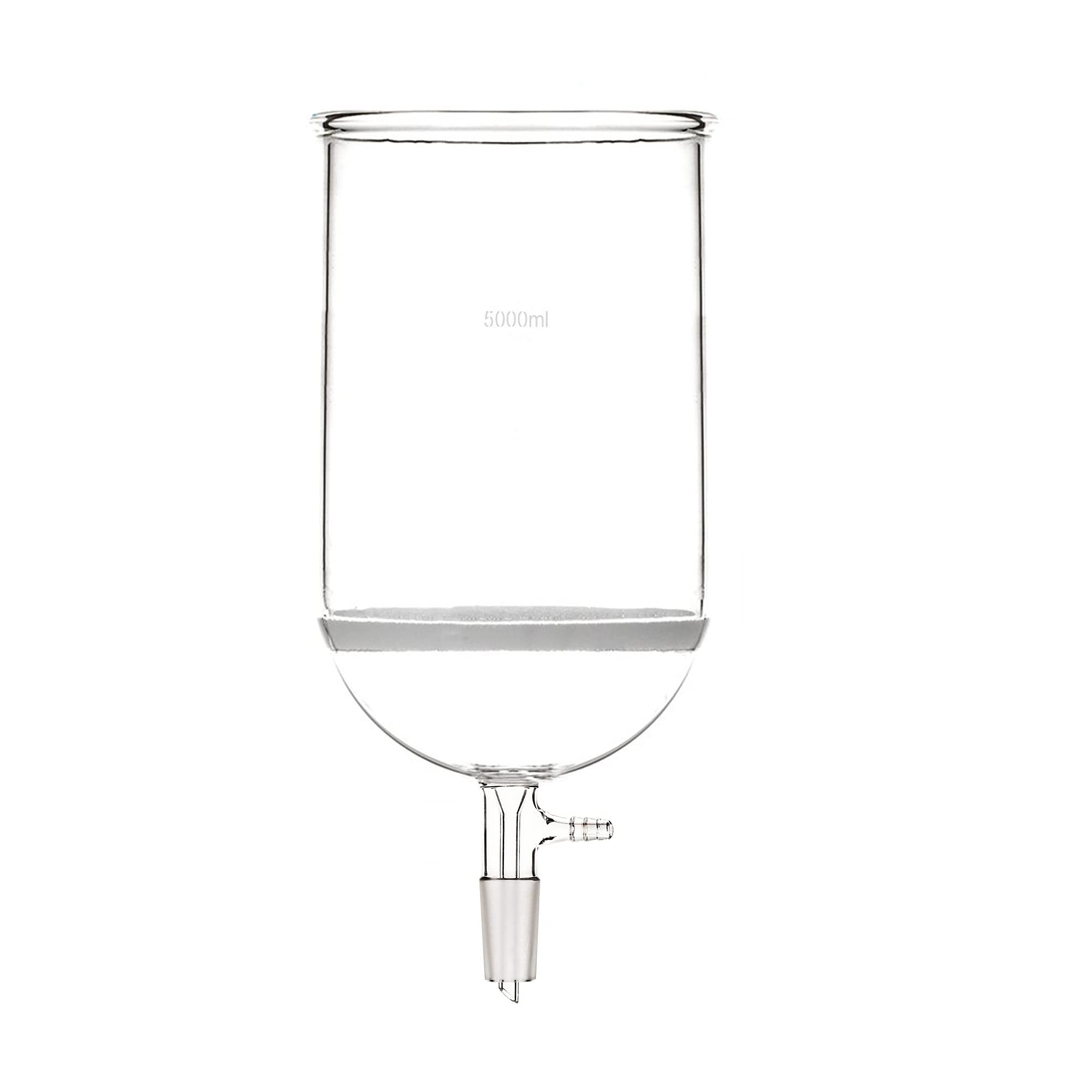 5000ml 24/40 Glass Buchner Funnel with 3# Coarse Fine Frit - Borosilicate Vacuum Filtration Kit for Chemistry Lab, Home Brewing & Essential Oil Distillation