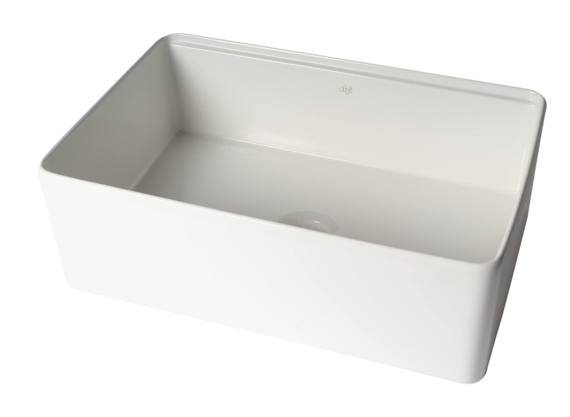 ALFI ABFS3020-W 30-Inch Undermount Kitchen Sink in White - Durable Stainless Steel for Modern Kitchens, Perfect for Cooking, Washing Dishes & Food Prep