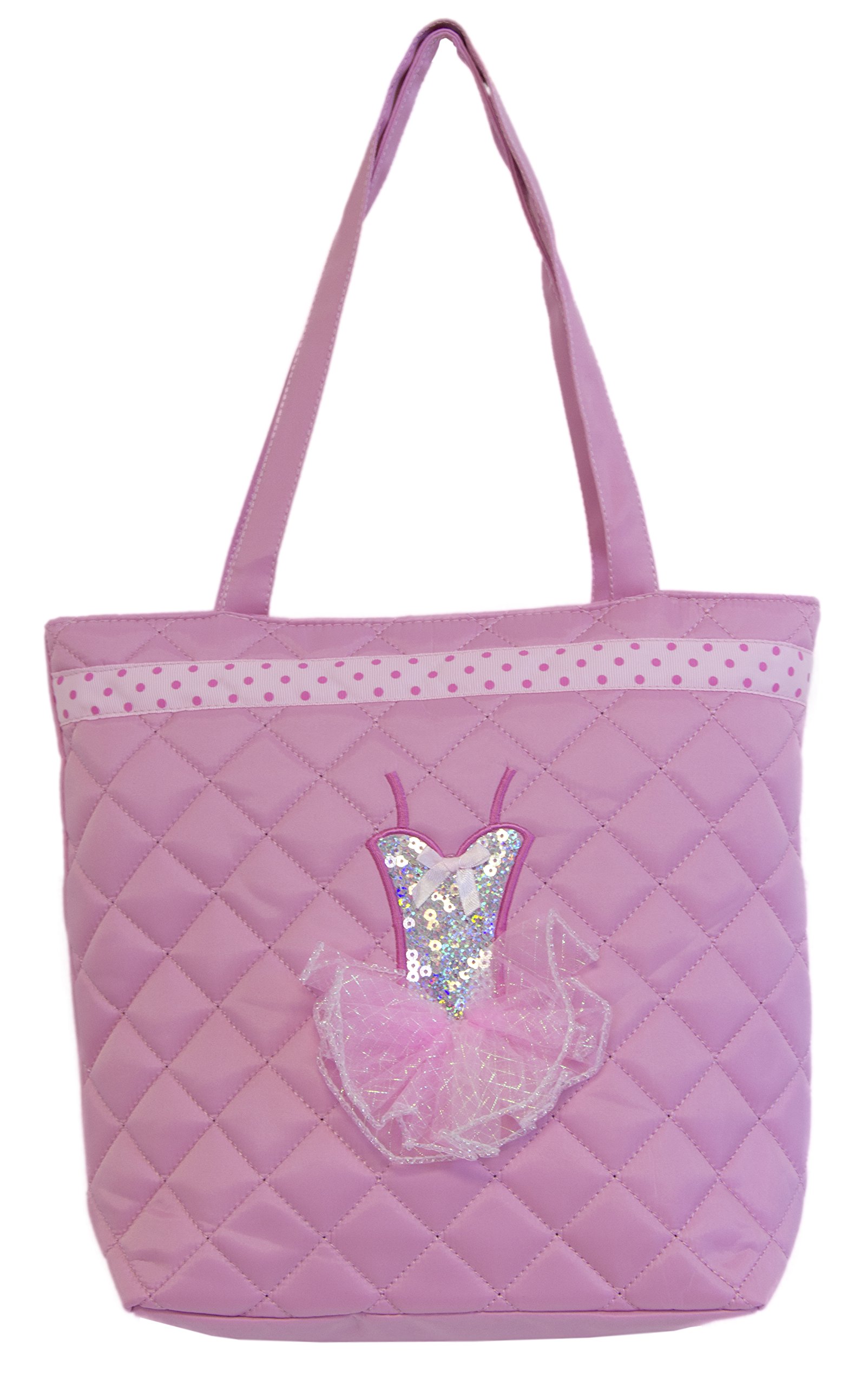 Stylish Quilted Tote Bag for Women - Light Pink Fashion Handbag, Perfect for Work, Travel & Shopping