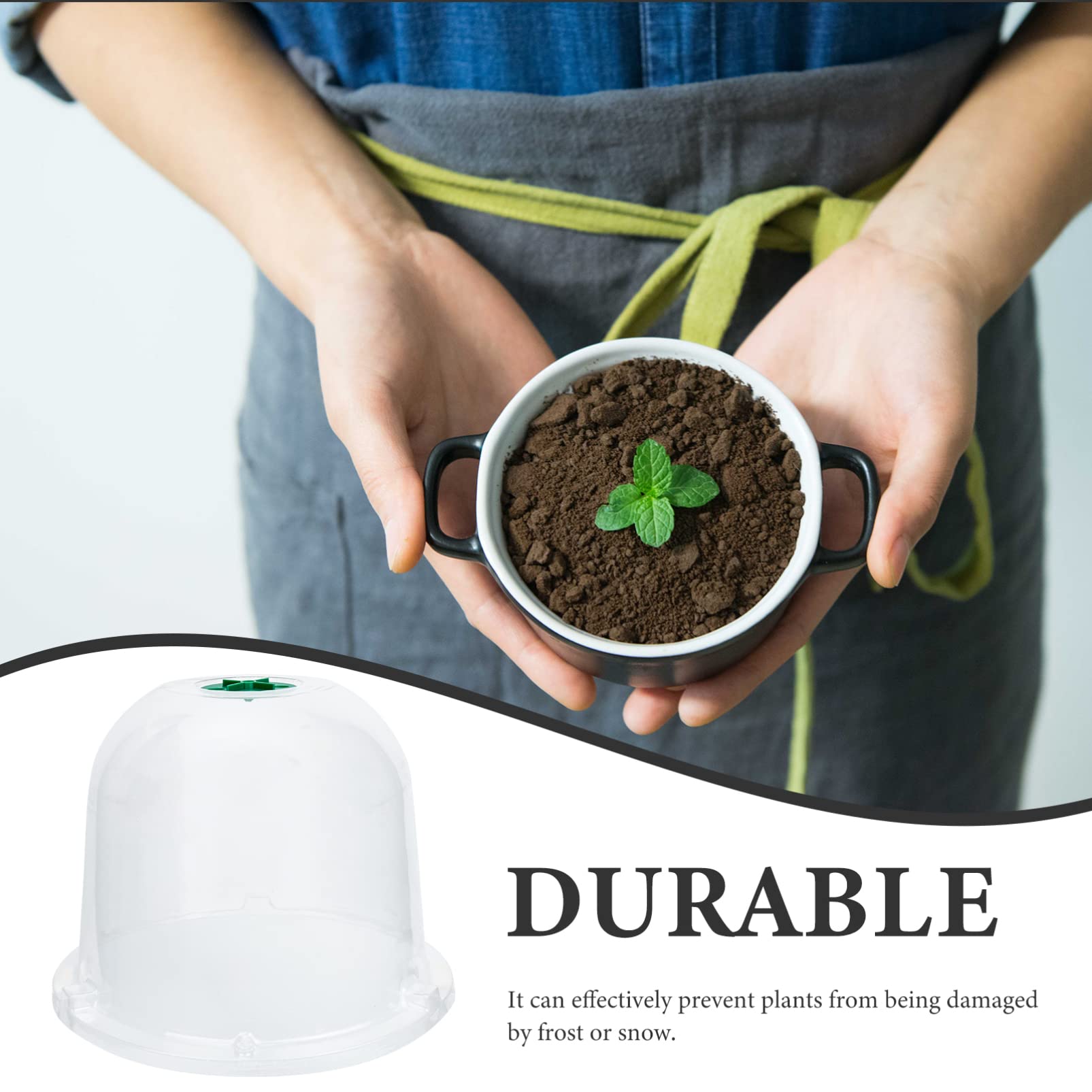 Yardwe 5-Pack Plant Covers - Winter Frost Protection Cloches for Outdoor Plants | Reusable Greenhouse Covers & Humidity Domes | Perfect for Vegetables, Flowers & Nursery Pots | Great for Garden, Patio & Backyard Plant Protection
