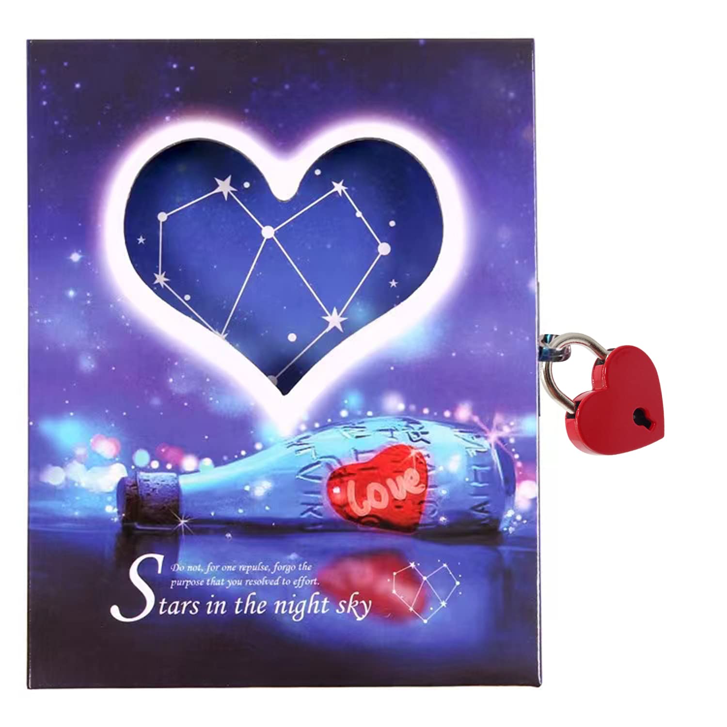 Honbay 2PCS Mini Heart-Shaped Padlock with Keys - Secure Jewelry Boxes, Purses, Handbags, Backpacks, Cabinets & More | Perfect for Travel, School Lockers, and Personal Diary Protection