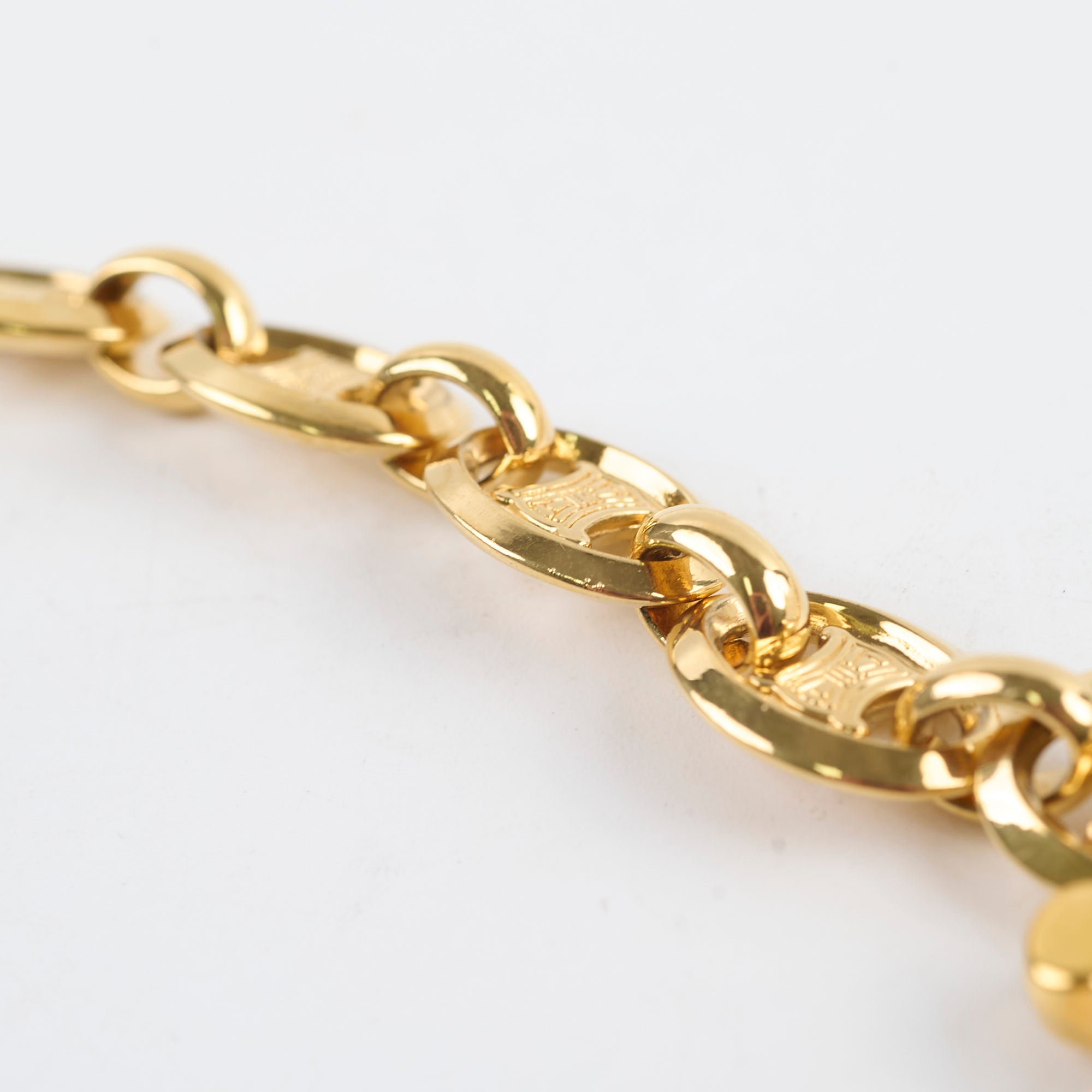 Celine Triomphe Logo Belt in Gold - Size 90 | Luxury Designer Belt for Women | Perfect for Office, Party & Formal Occasions