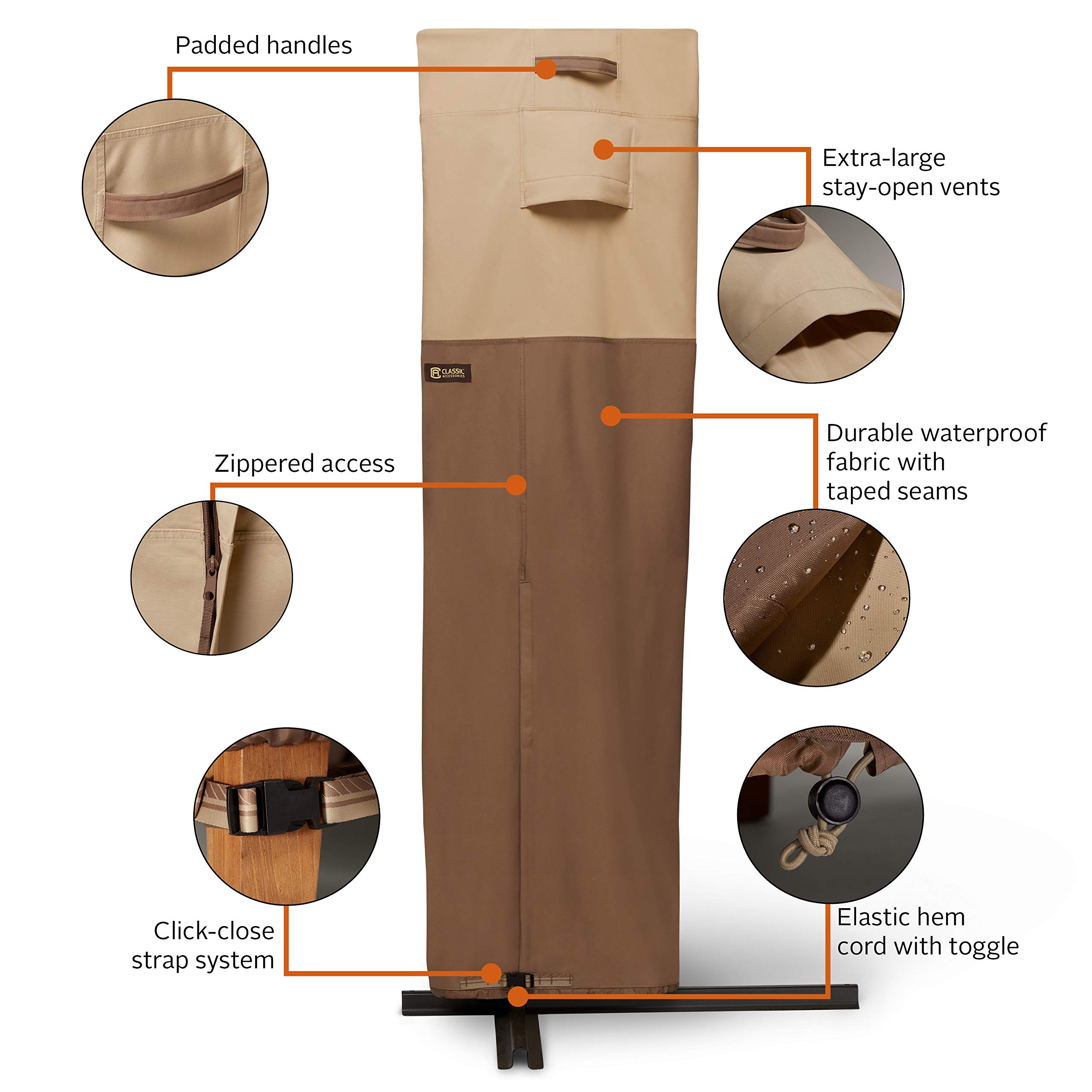 Waterproof Offset Umbrella Cover 13ft - Patio Furniture Protection for Outdoor Use