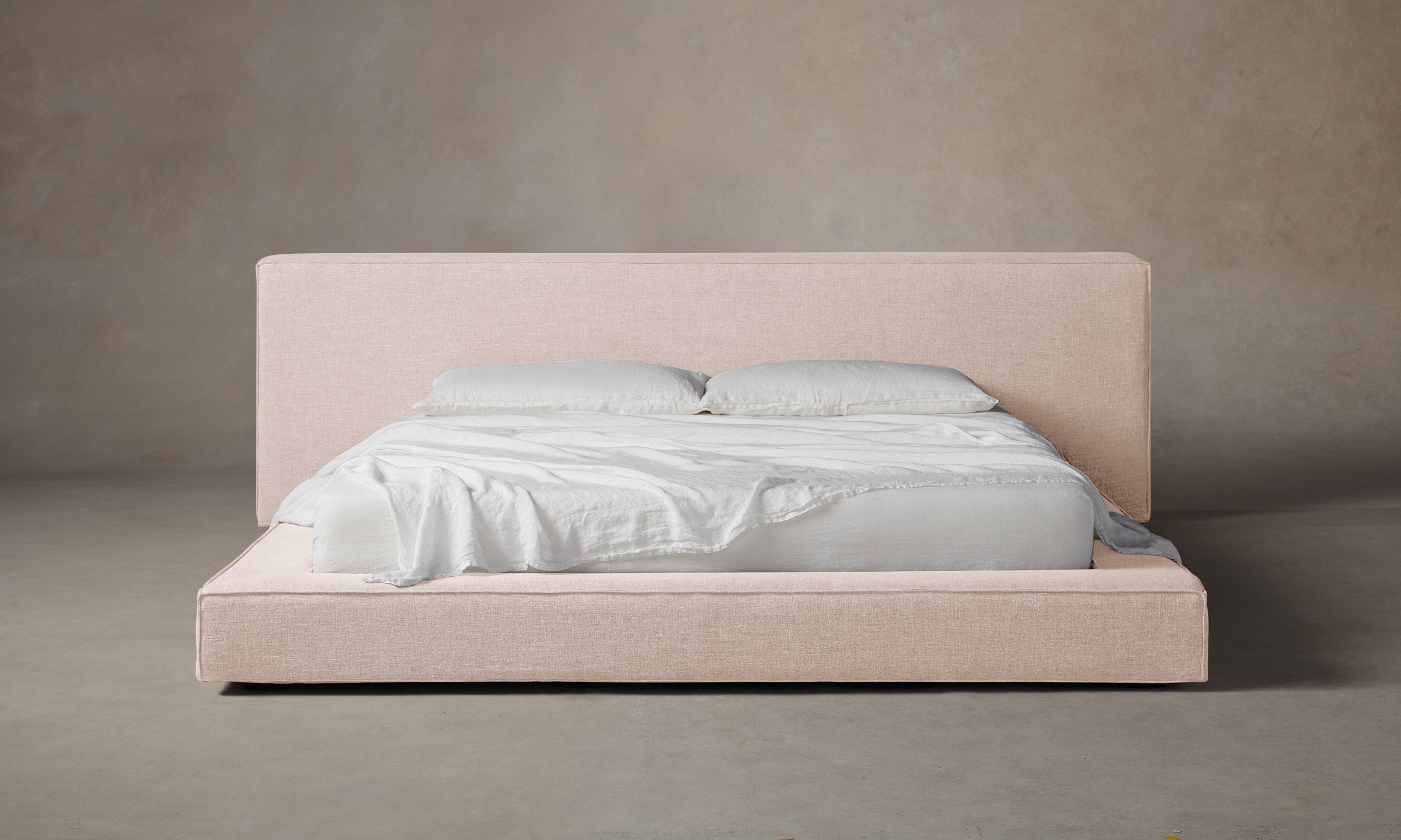 The Eldridge Bed - Premium Heritage Belgian Linen Petal Bed Frame | Modern Farmhouse Bedroom Furniture for Master Suite & Guest Room