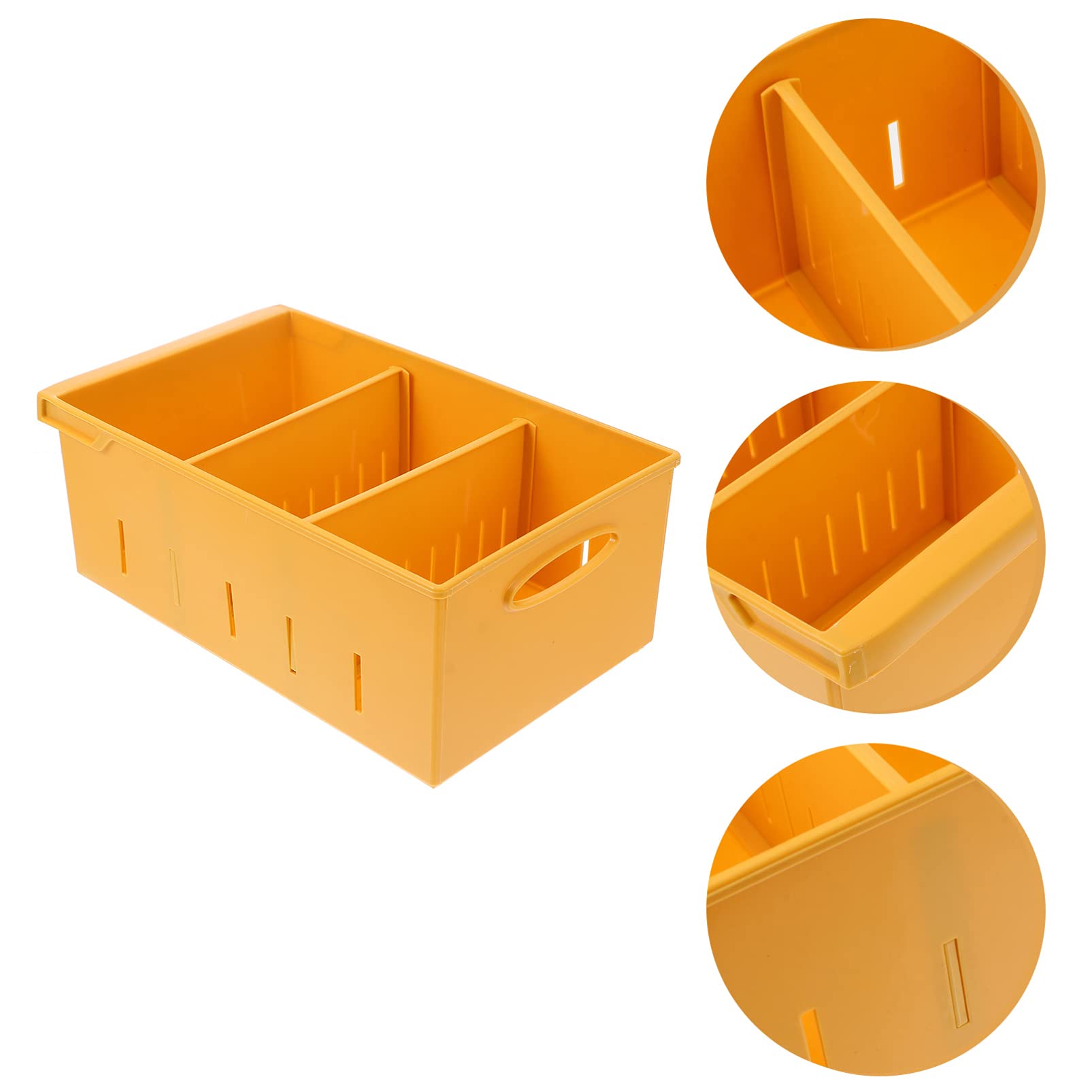 Cabilock 1-Piece Plastic Kitchen Organizer Box - Fruit & Vegetable Storage Basket, Fridge Organizer, Pantry Divider, Tea Storage, Egg Tray - Durable PP Material with Flat Lip (Perfect for Kitchen, Pantry & Refrigerator Organization)