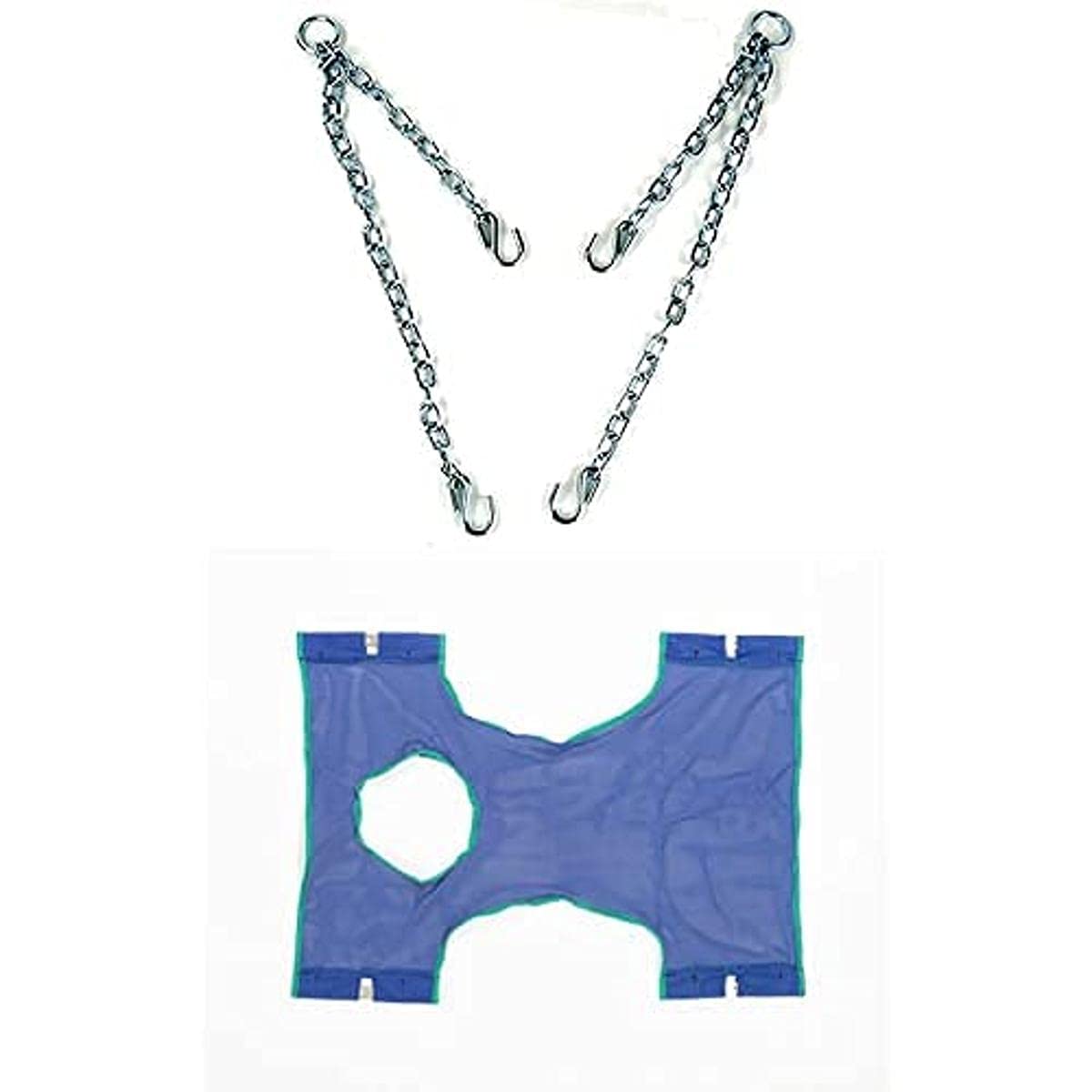 Invacare 9070 & 9047 Polyester Patient Lift Sling with Commode Opening - Heavy Duty Hoyer Lift Accessories for Home Care, Hospital Use, and Mobility Assistance