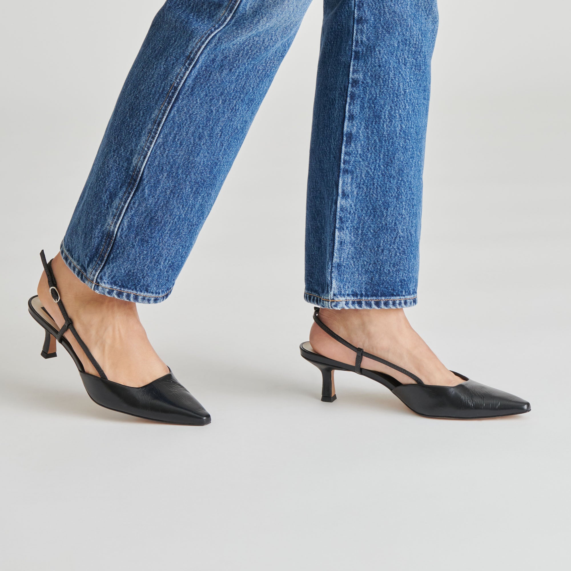 ODELA Women's High Heels - Midnight Crinkle Patent Leather Pumps for Party, Wedding & Evening Wear