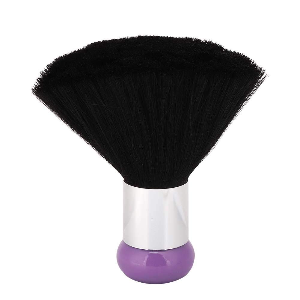 Soft Fiber Hair Cleaning Brush & Neck Duster - Portable Hair Dust Remover for Face & Neck (Purple) | Perfect for Salons, Home Hair Care & Pet Grooming