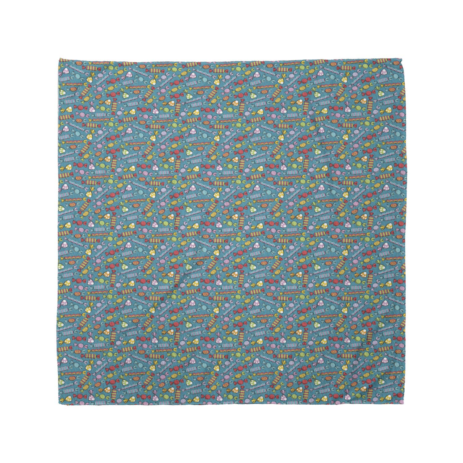 Ambesonne Colorful Bandana - Continuous Candies Snacks Print Unisex Head & Neck Scarf - Perfect for Music Festivals, Outdoor Activities & Fashion Accessories
