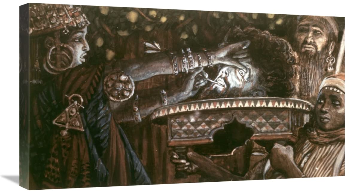 30 in. John The Baptist Head on a Charger Art Print by James Tissot - Religious Wall Decor for Home, Church & Office