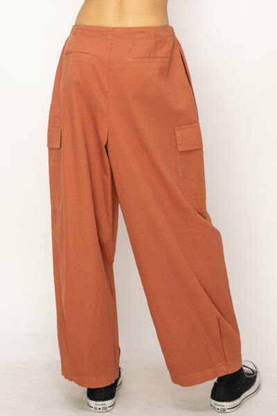 HYFVE Women's Drawstring Cargo Wide Leg Pants - Casual High Waist Loose Fit Jogger Pants for Outdoor, Travel & Streetwear Fashion