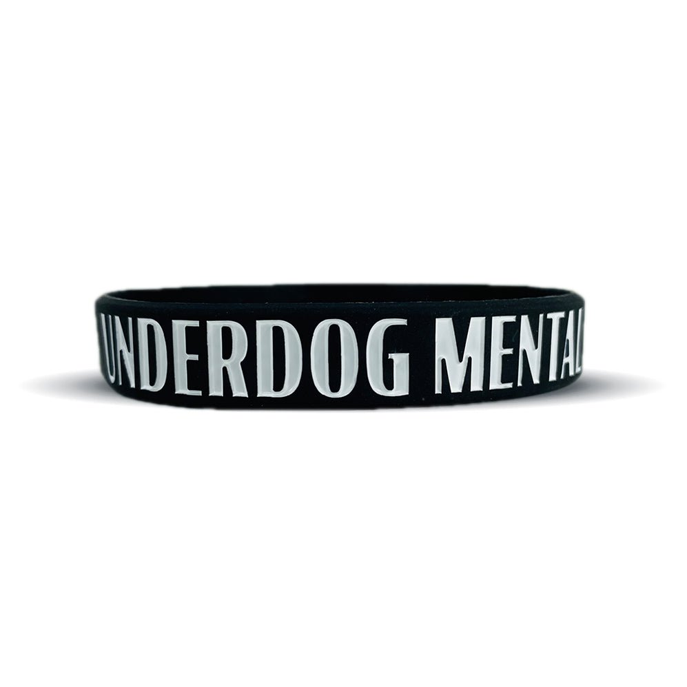 UNDERDOG MENTALITY Motivational Wristband - Inspirational Silicone Bracelet for Athletes, Fitness & Daily Motivation - Perfect for Workouts, Sports & Personal Empowerment