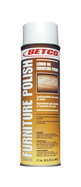 Betco Lemon Scent Furniture Polish 17 oz. Liquid - Wood Cleaner & Conditioner for Tables, Chairs & Cabinets - Restores Shine & Protects Surfaces