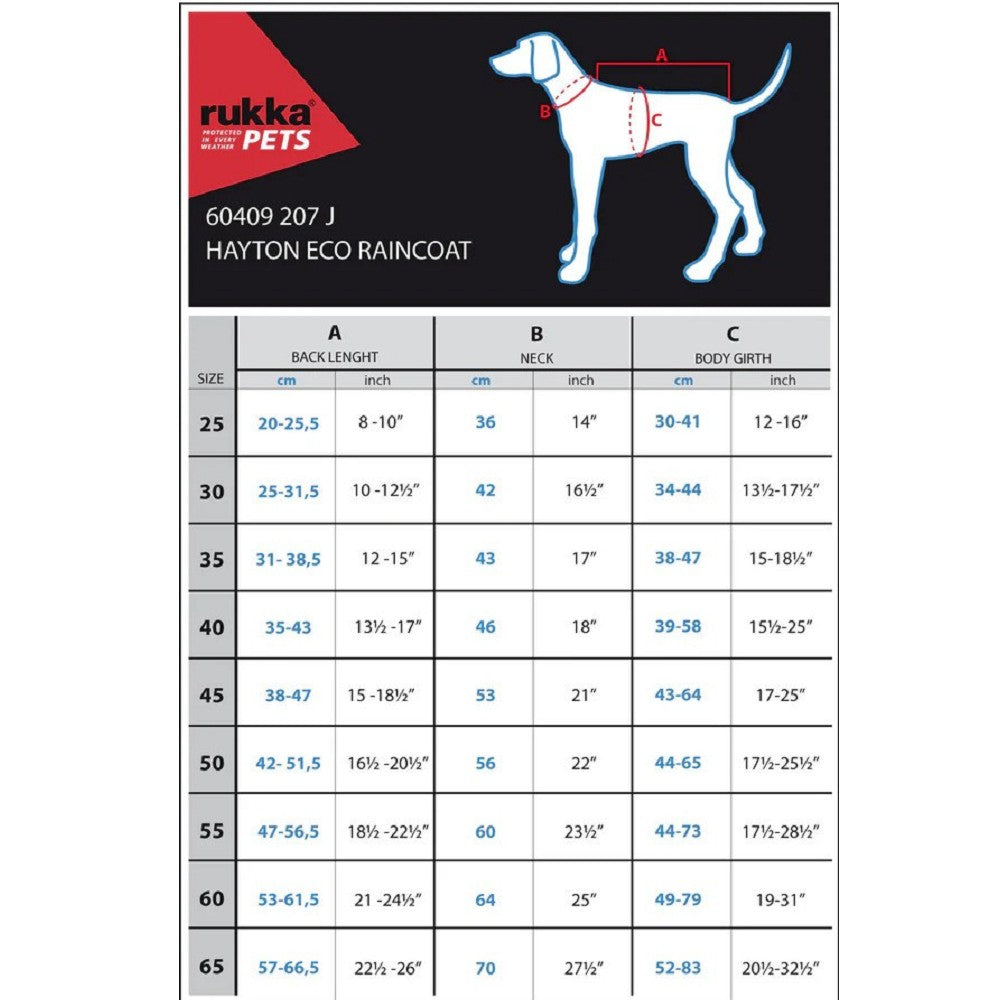 Hayton Eco-Friendly Waterproof Dog Raincoat for Small Medium Large Breeds - Perfect for Outdoor Walks & Hiking in Rainy Weather