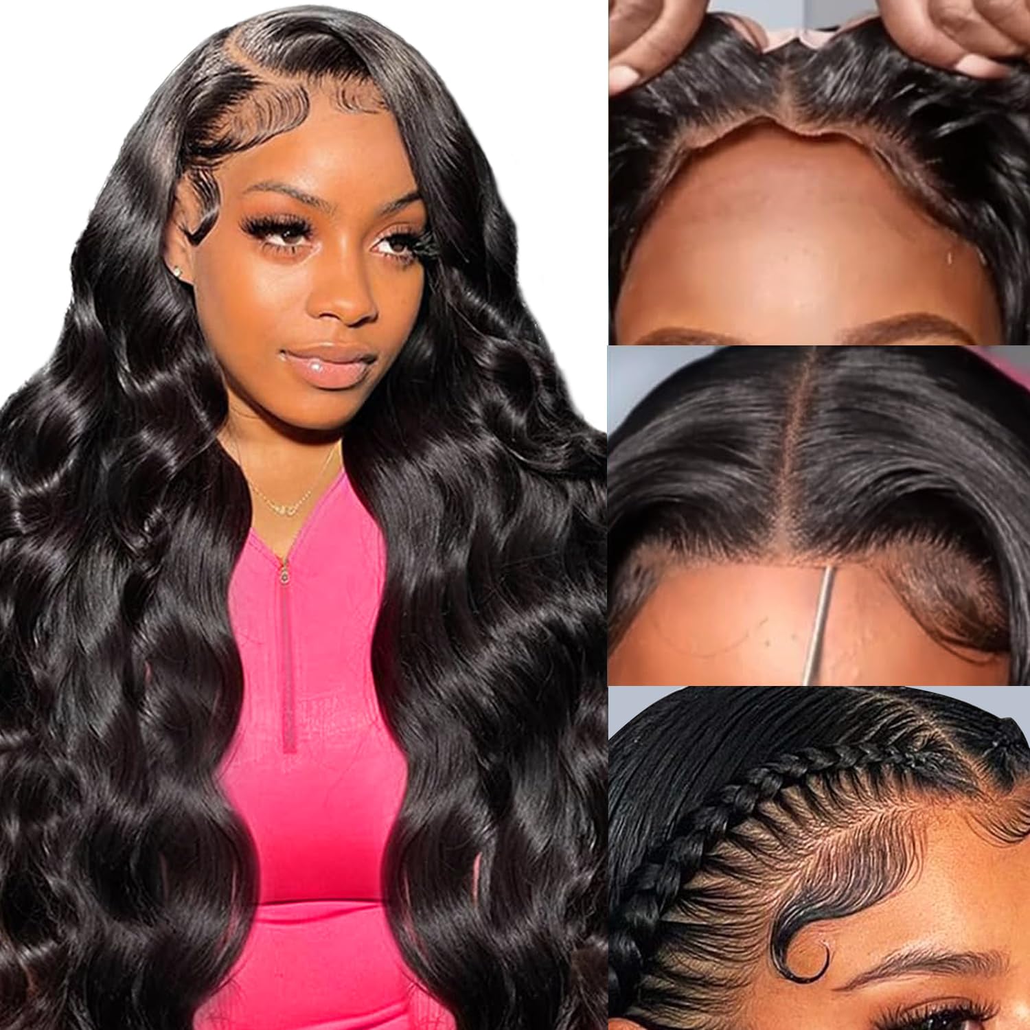 13x4 HD Lace Front Human Hair Wig - Glueless Wear & Go Wig for Beginners | Pre Plucked, Pre Cut 180% Density Body Wave | Natural Color 26 Inch Human Hair Wigs for Women | Perfect for Daily Wear, Parties & Special Occasions