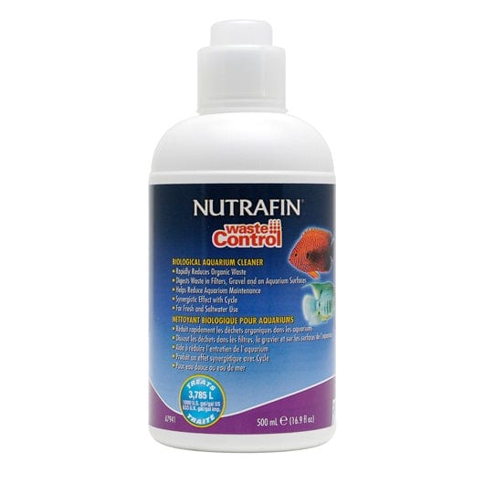 Nutrafin Waste Control Biological Aquarium Cleaner - Natural Water Clarifier for Fish Tanks | Reduces Ammonia & Nitrates | Ideal for Freshwater & Saltwater Aquariums | Perfect for Home, Office & Aquatic Shops