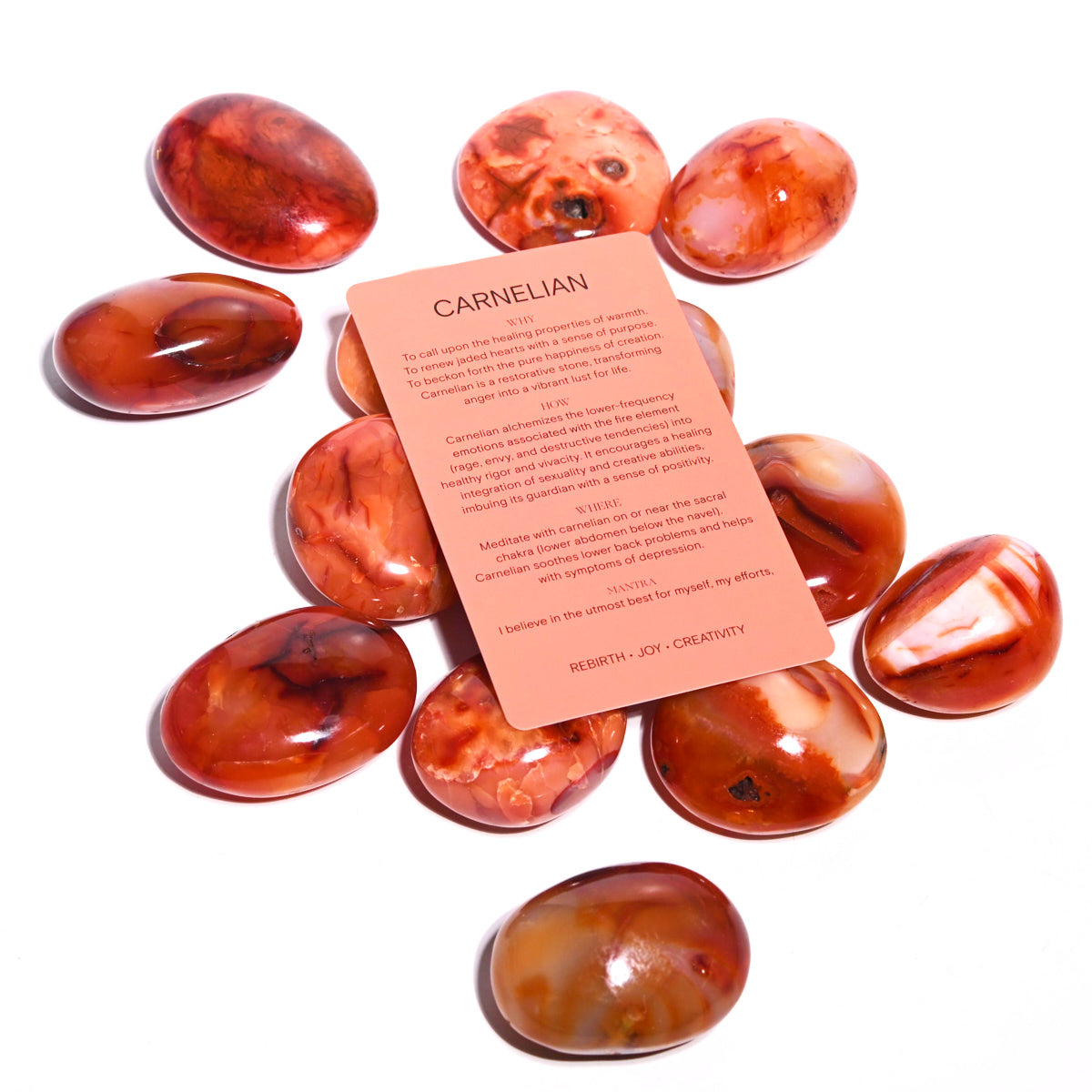 Natural Carnelian Palm Stone for Healing & Meditation - Chakra Balancing, Stress Relief & Positive Energy - Perfect for Reiki, Yoga & Spiritual Practices