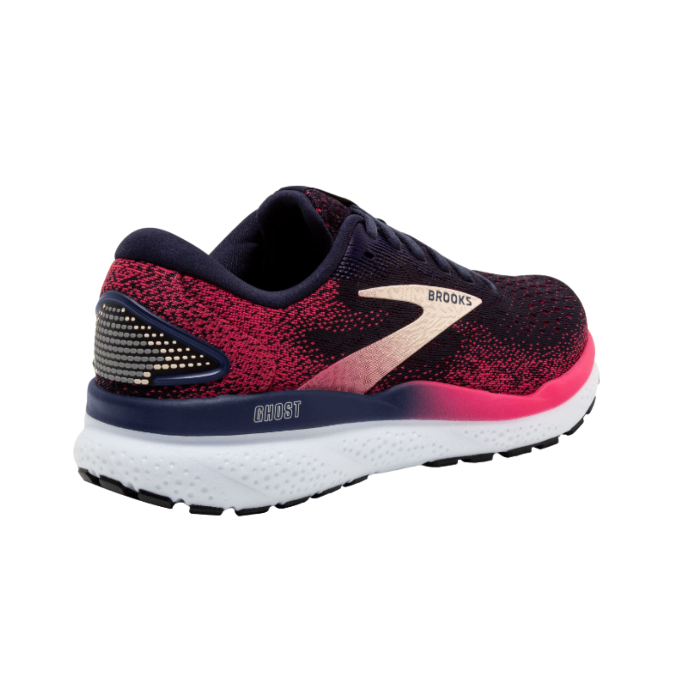 Women's Brooks Ghost 16 Running Shoes - Peacoat/Raspberry/Apricot Color (D Width) | Neutral Cushioning for Road Running, Jogging & Gym Workouts