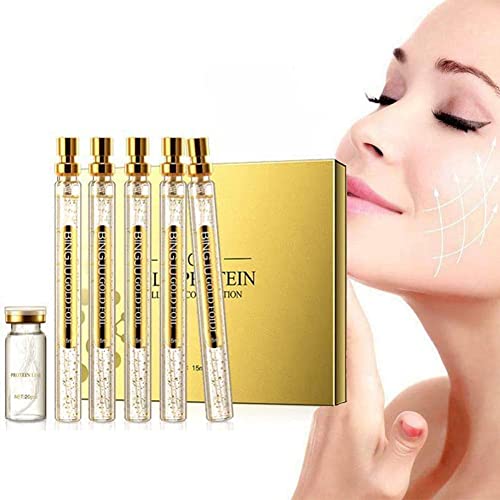 Instalift Protein Thread Lifting Set - Soluble Collagen Face Lift Threads with Nano Gold Essence | Anti-Aging Wrinkle Reduction for Cheeks & Jawline | At-Home Facial Rejuvenation Treatment