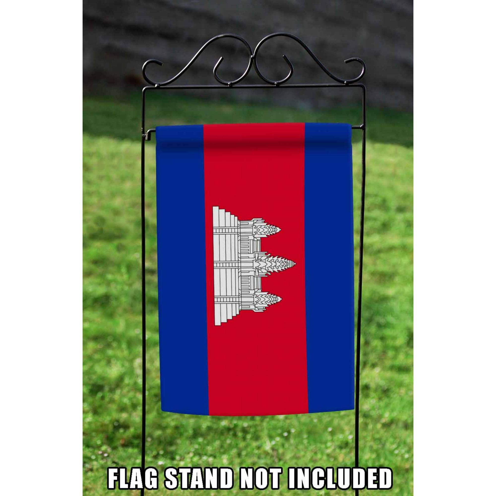 Cambodia Garden Flag 12.5 x 18 Inch - Toland Home Outdoor Decorative Country Nation Flag for Yard, Patio & Seasonal Decor