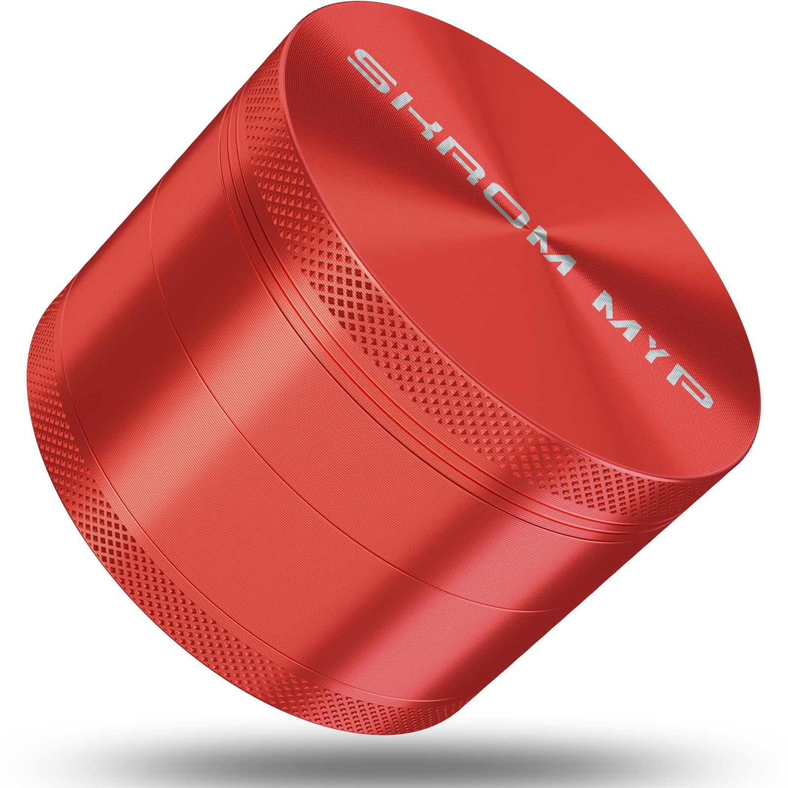 Premium 3.0 Inch Aluminum Spice Grinder - Electric Herb Grinder for Fresh Spices, Coffee, Nuts & Seasonings - Perfect for Kitchen, Camping & Travel Use (Red)