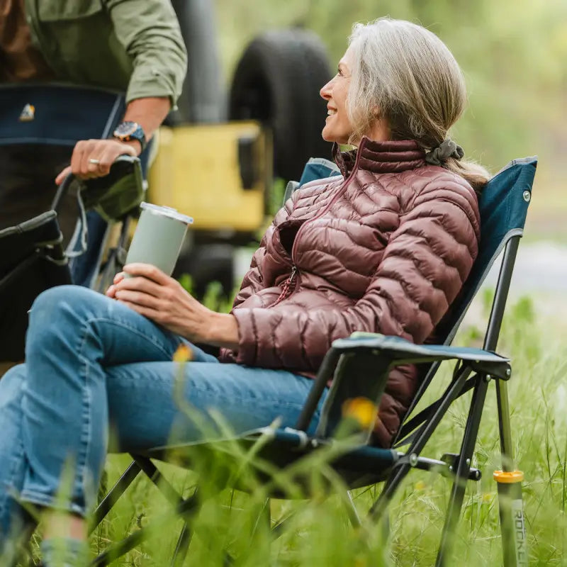 Kickback Rocker™ - Portable Folding Rocking Chair for Outdoor, Camping & Relaxation - Perfect for Patio, Beach, Backyard & Travel