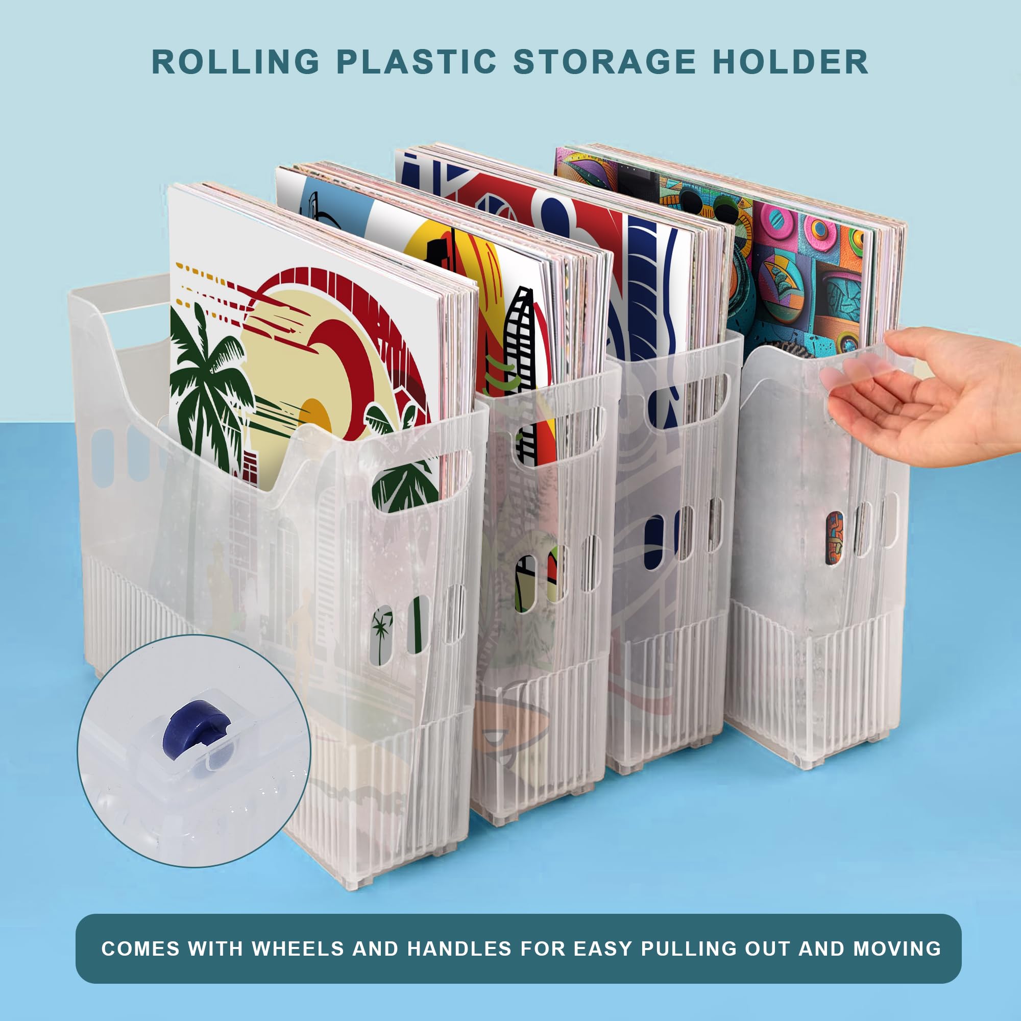 4PCS 12x12 Paper Storage Organizer - Scrapbook Paper Holder for Cardstock, Craft Paper & Scrapbooking Supplies - Perfect for Craft Rooms, Scrapbooking Projects & Office Organization