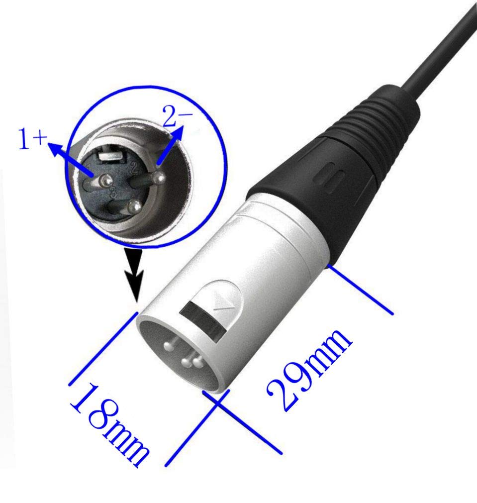 48V 1.5A Lithium Battery Charger with XLR Connector - 54.6V Output for 13S 48V Li-ion/Li-poly E-Bike - Perfect for Electric Bicycle Charging & Maintenance