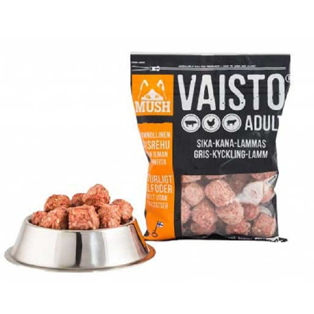 Premium Frozen Vaisto Raw Dog Food - Chicken, Turkey & Lamb Recipe - Grain-Free, High Protein for Optimal Canine Health - Perfect for Raw Diet, Meal Prep & Picky Eaters