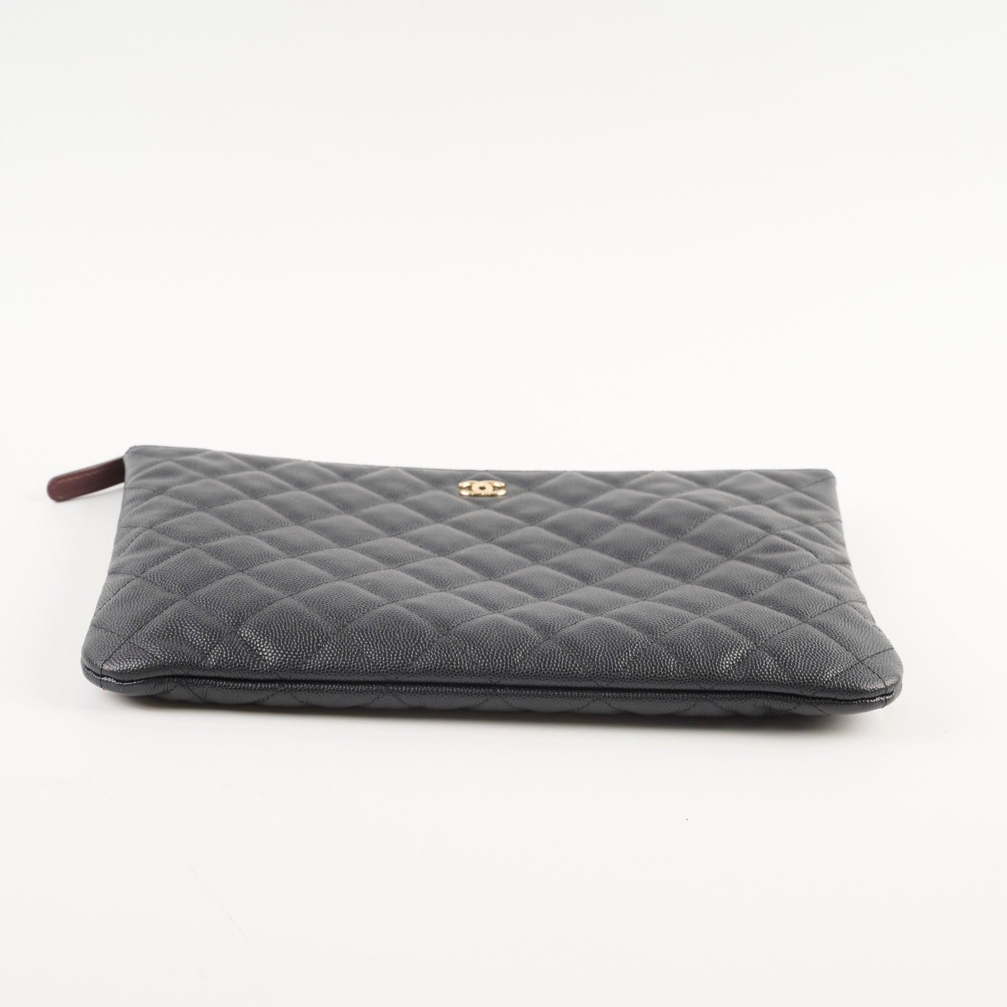 Chanel Caviar Quilted O-Case Clutch Bag in Black | Luxury Designer Crossbody Purse for Women | Perfect for Evening Events, Parties & Special Occasions